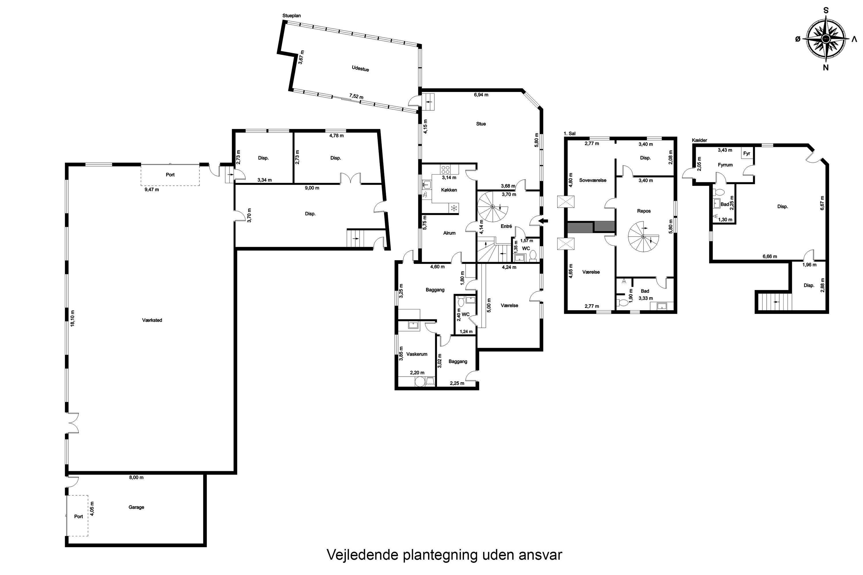 Plantegninger billede af Hovedgaden 39B, + A., Nim, 8740 Brædstrup