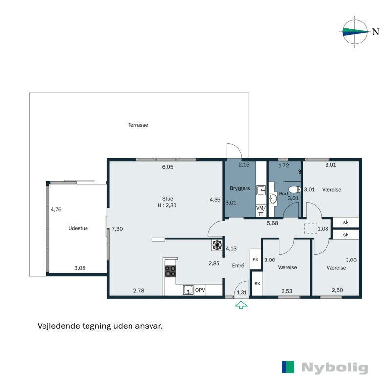 Plantegninger billede af Brombærgangen 1, 6600 Vejen