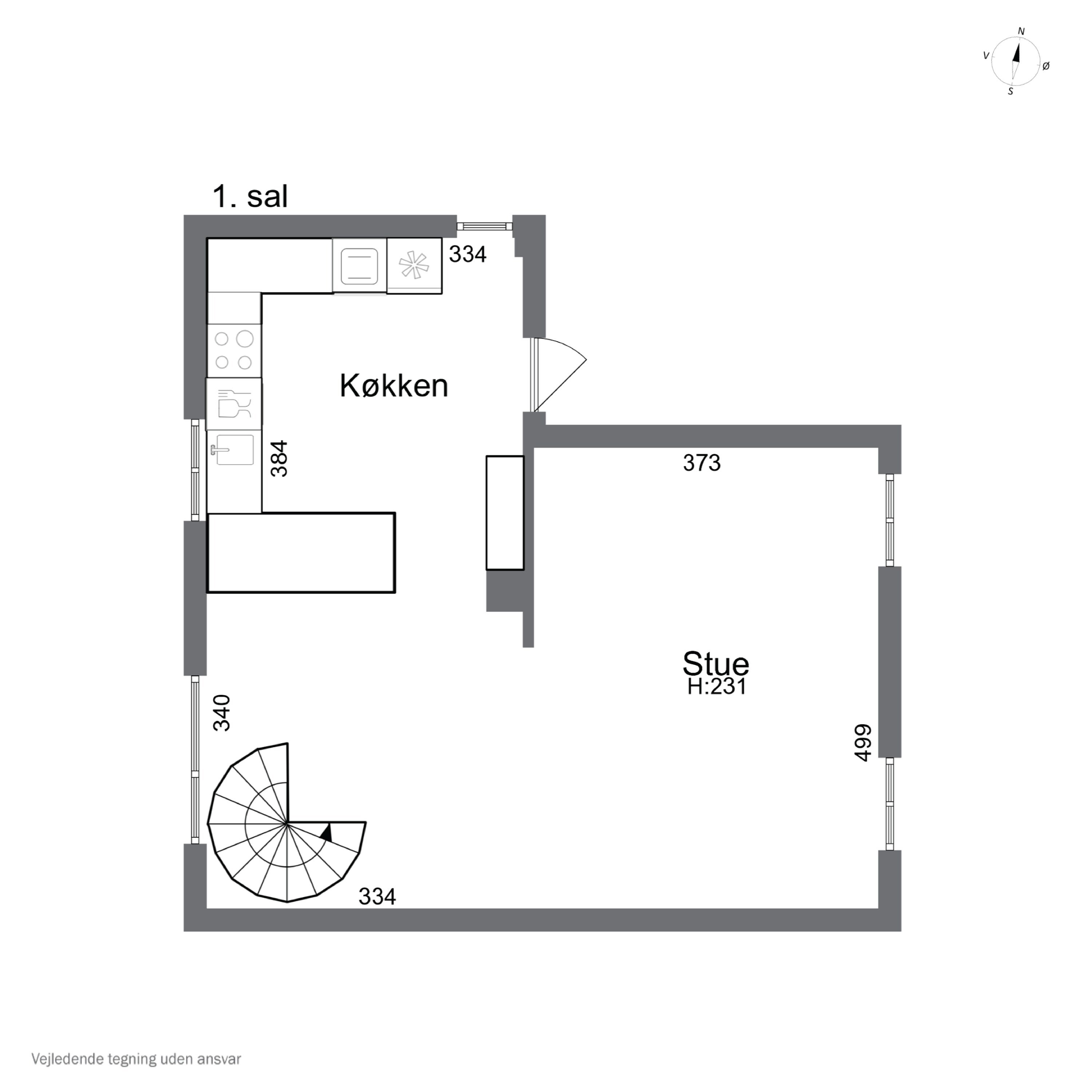 Plantegninger billede af Kristiansgade 33, st.., 7430 Ikast