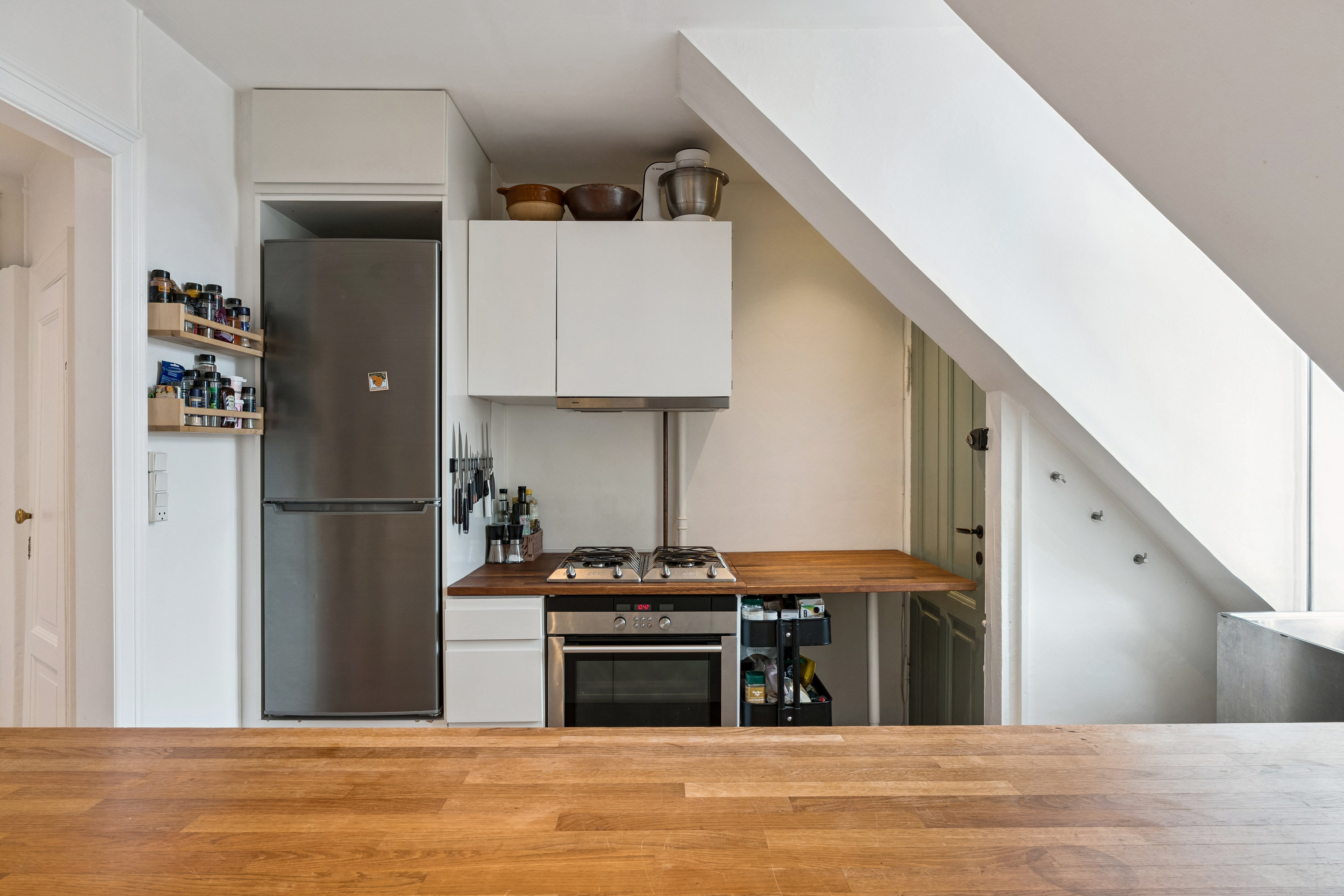 Fremhævet køkken billede i fuldskærmstilstand. Billede af Svendborggade 14, 5. th., 2100 København Ø