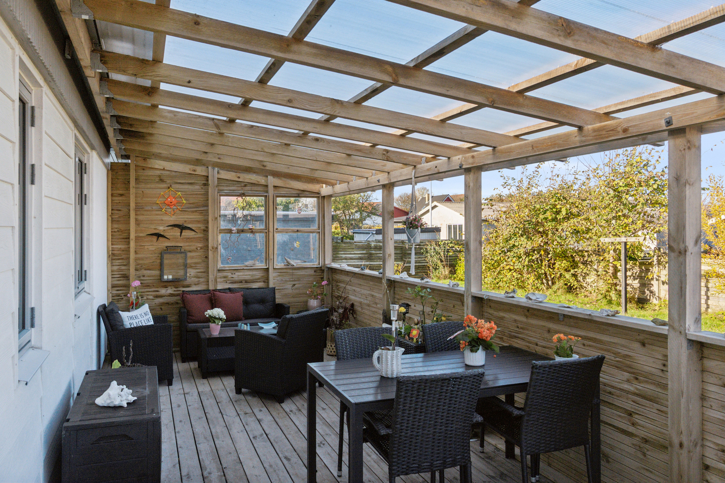Fremhævet overdækket terrasse billede i fuldskærmstilstand. Billede af Egevænget 38, 7730 Hanstholm