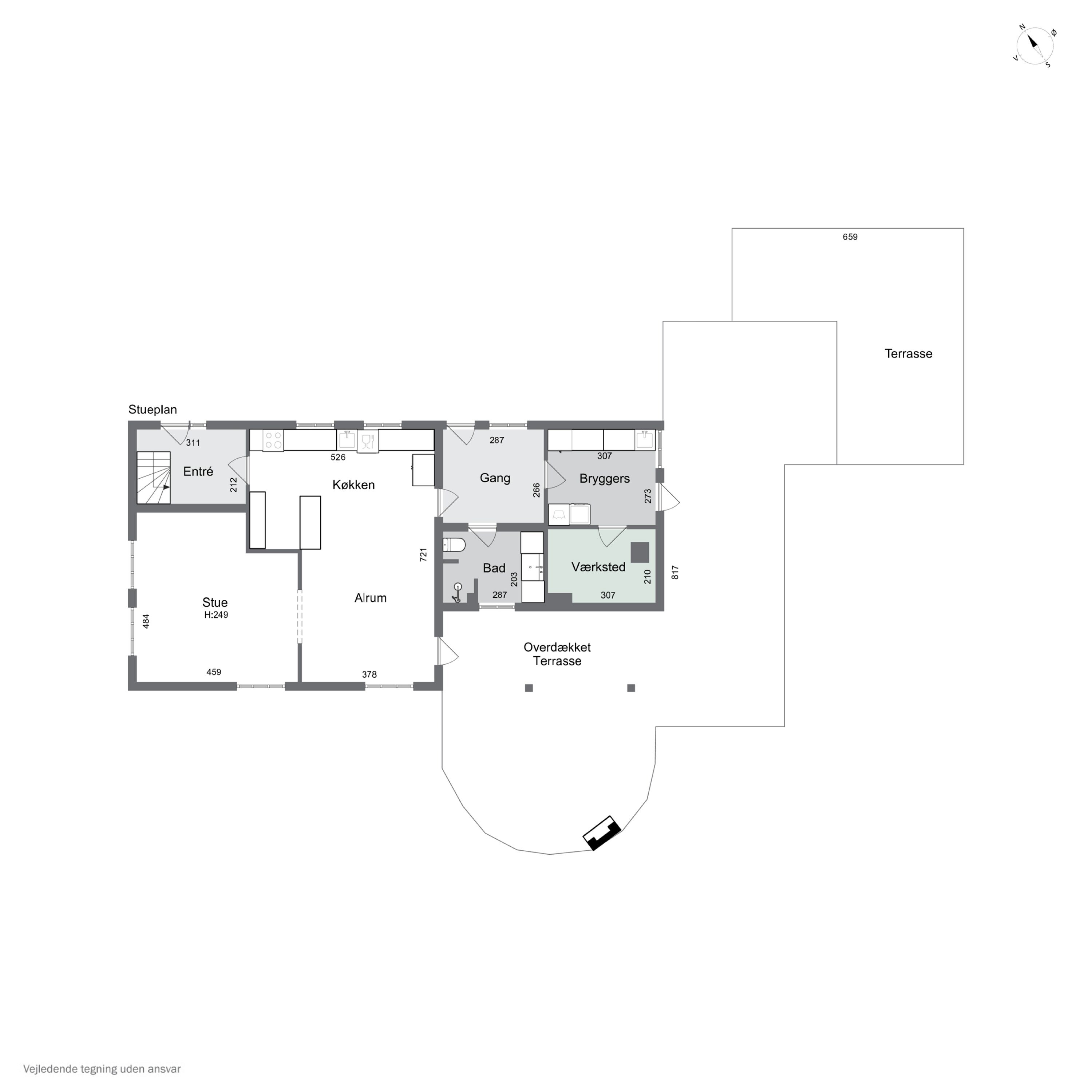 Plantegninger billede af Gadekæret 2, 8781 Stenderup