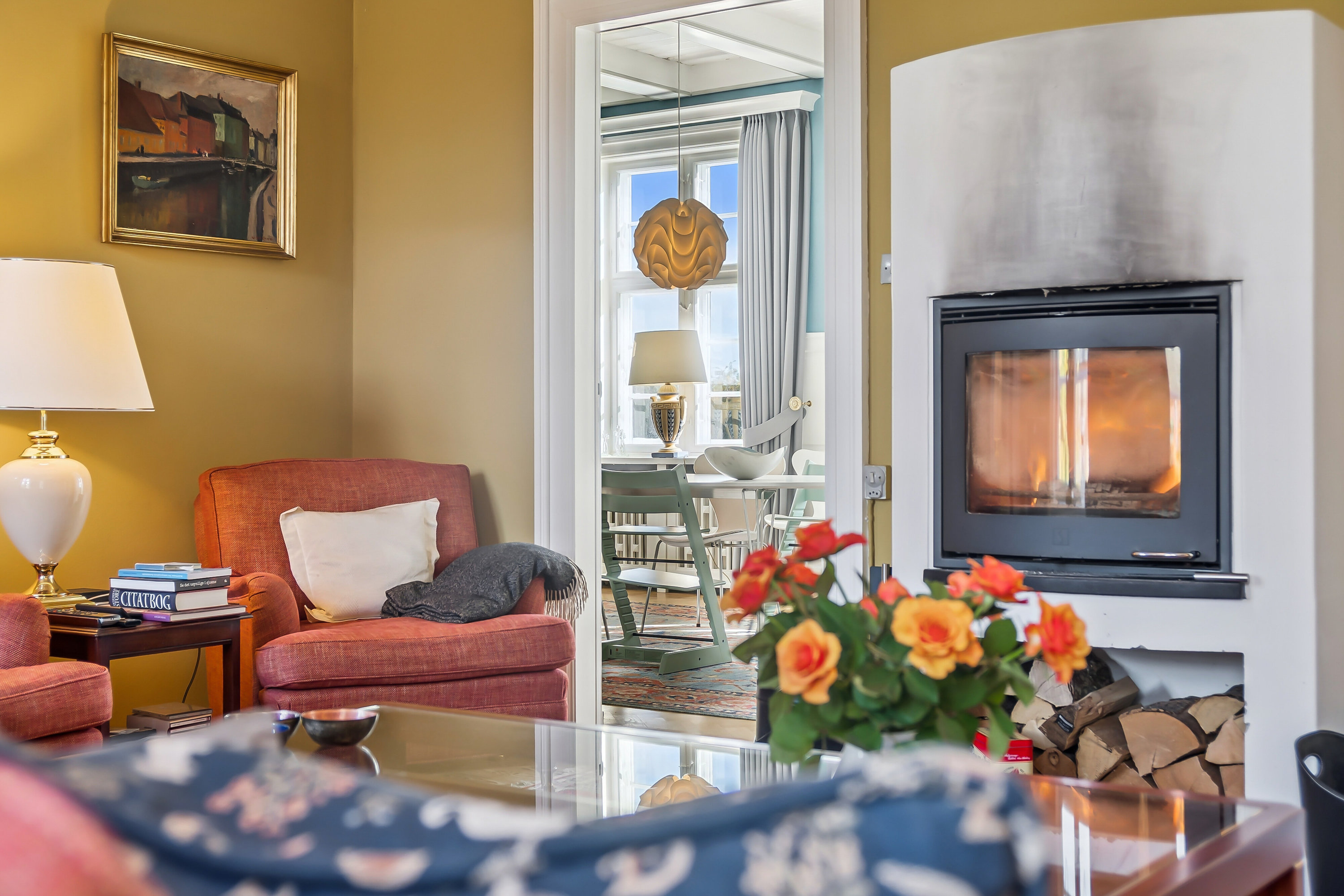 Fremhævet stue billede i fuldskærmstilstand. Billede af Bygaden 18, Tullebølle, 5953 Tranekær