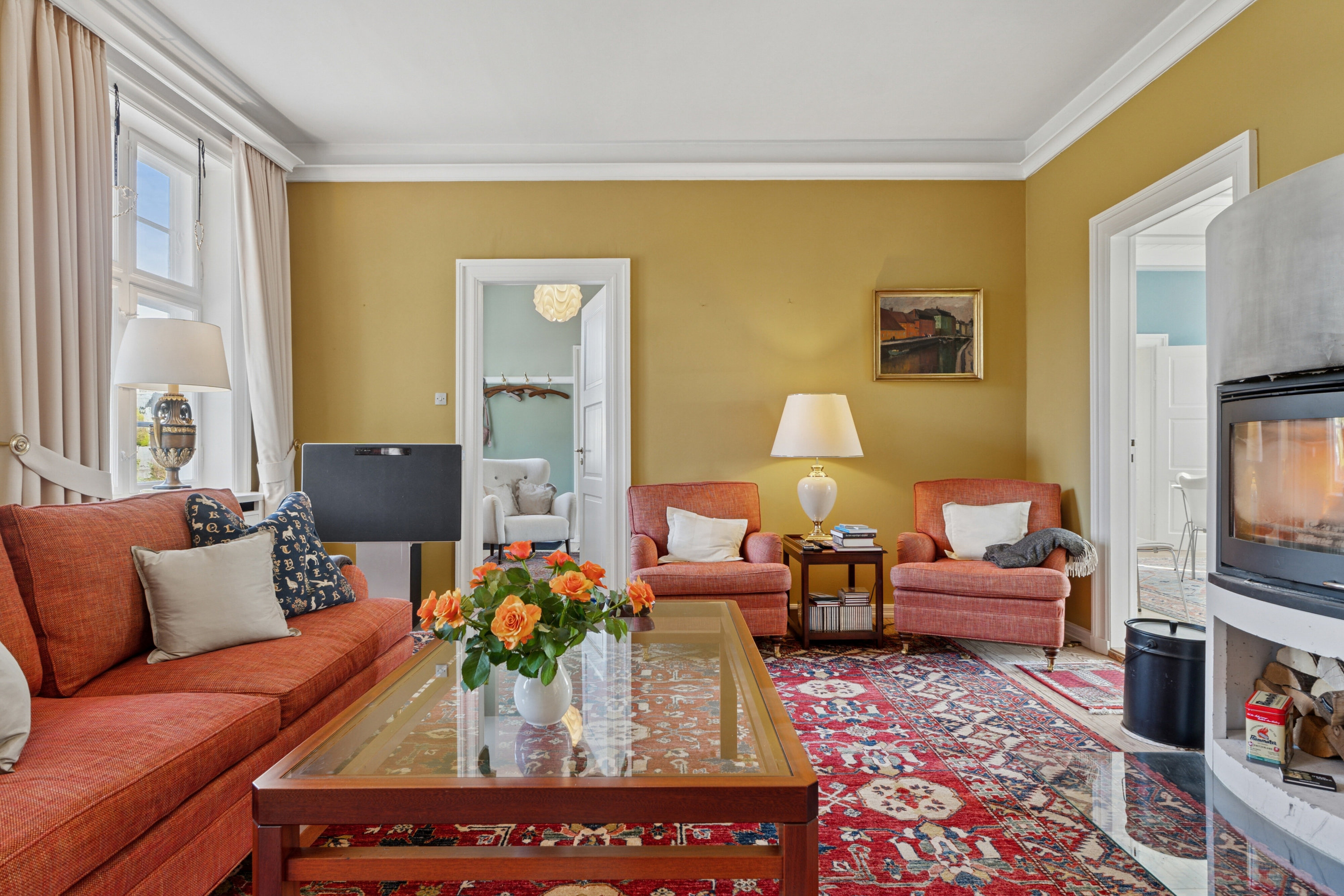 Fremhævet stue billede i fuldskærmstilstand. Billede af Bygaden 18, Tullebølle, 5953 Tranekær