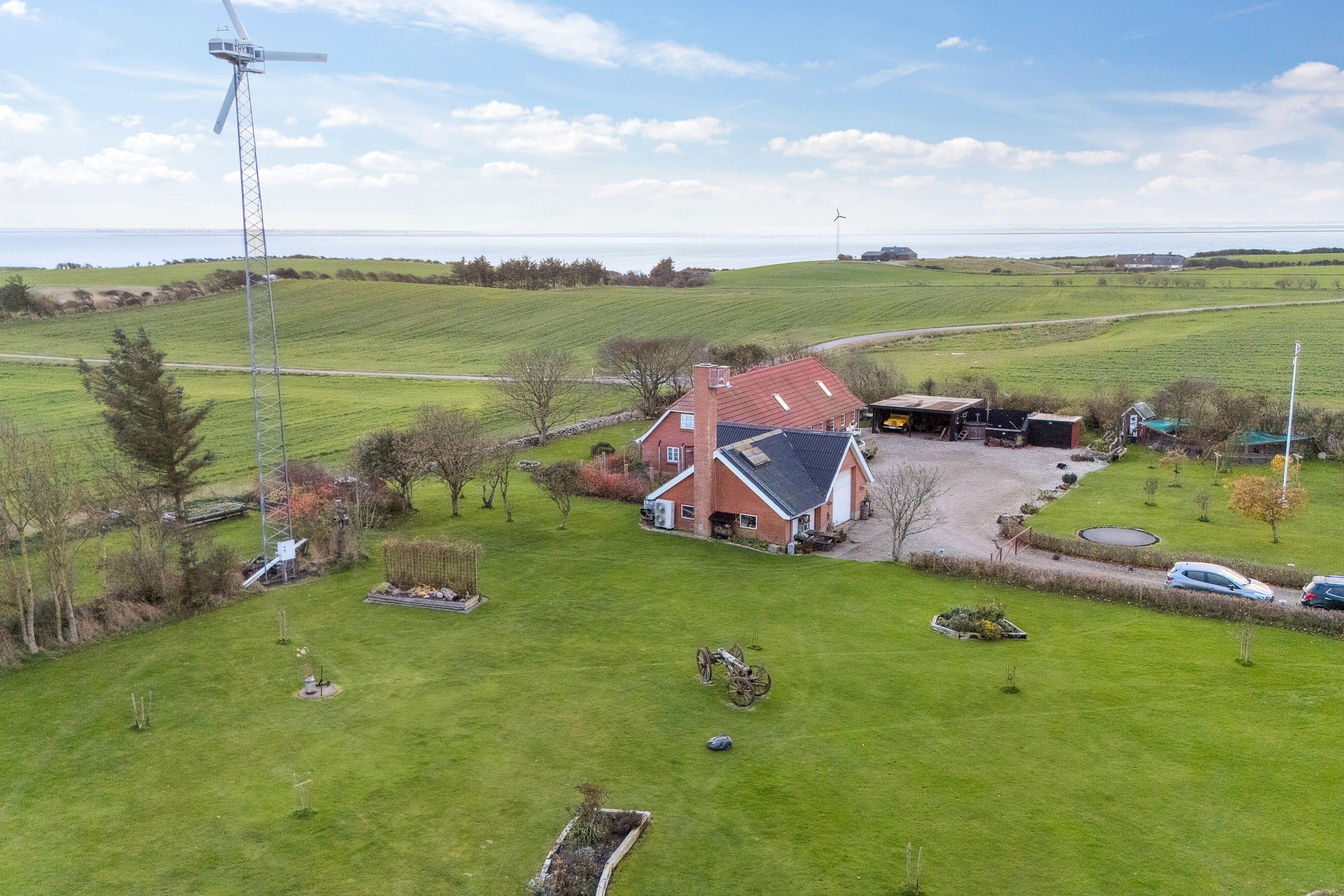 Fremhævet luftfoto billede i fuldskærmstilstand. Billede af Kobberøvej 2, 7760 Hurup Thy