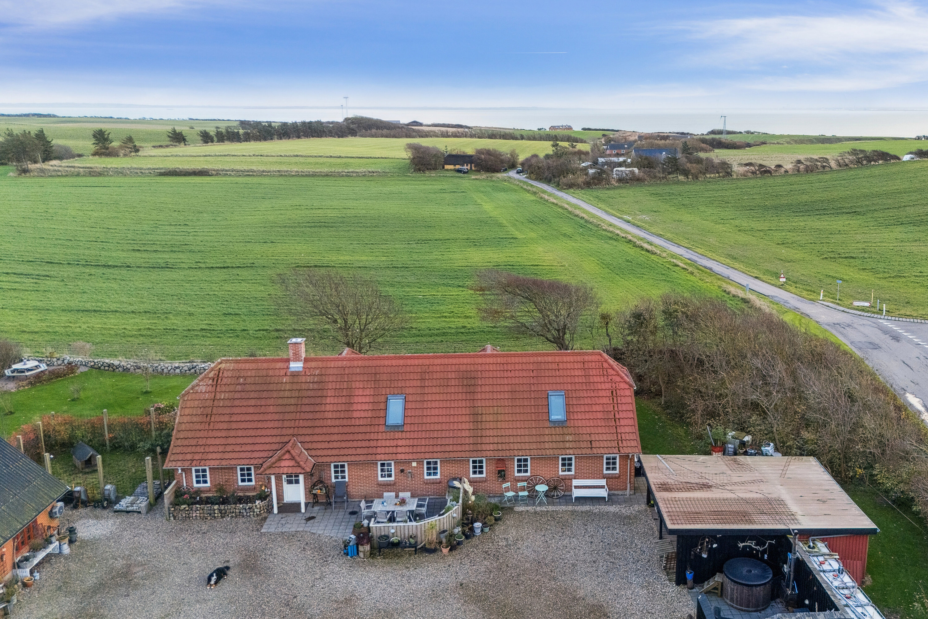 Fremhævet luftfoto billede i fuldskærmstilstand. Billede af Kobberøvej 2, 7760 Hurup Thy