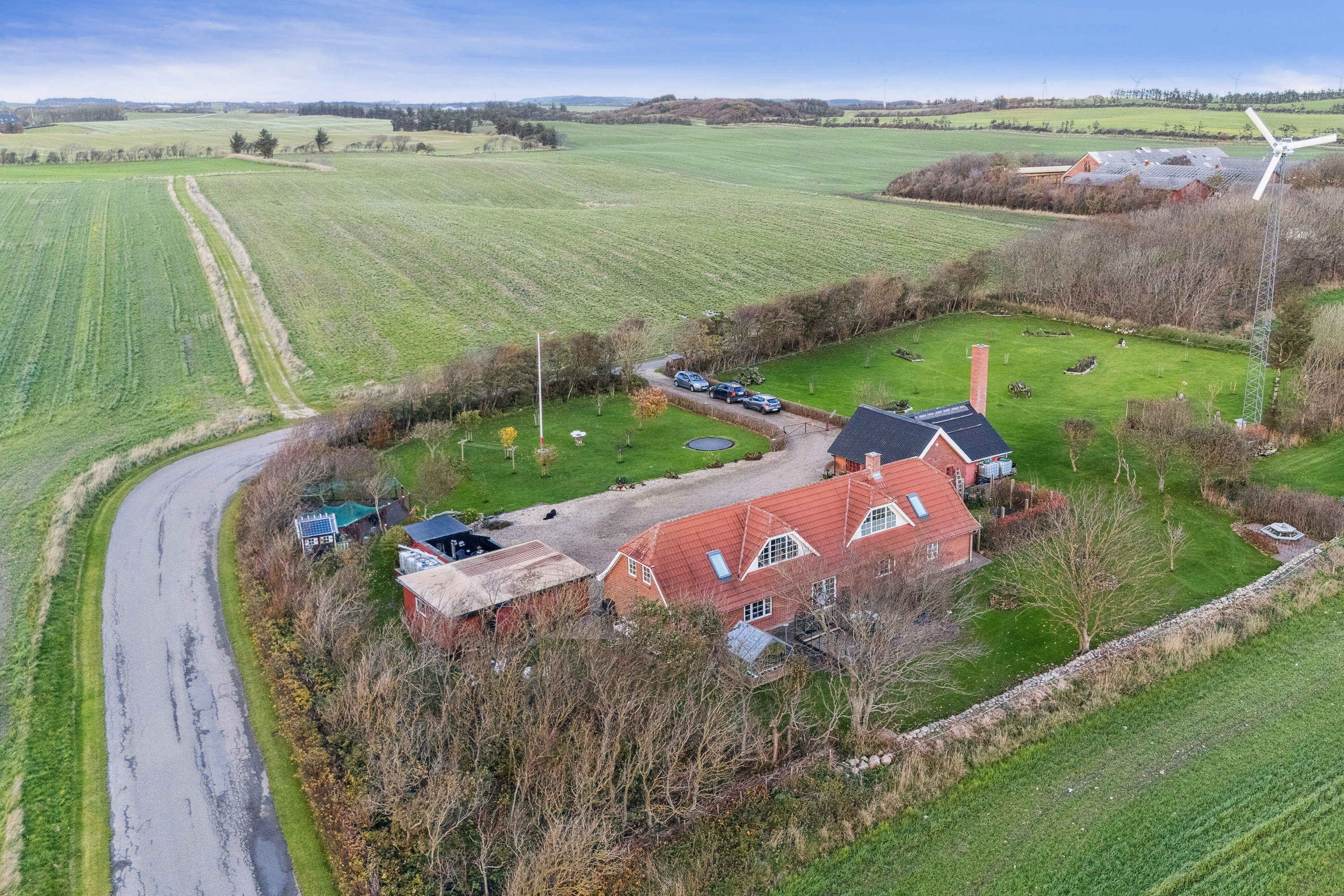Fremhævet luftfoto billede i fuldskærmstilstand. Billede af Kobberøvej 2, 7760 Hurup Thy