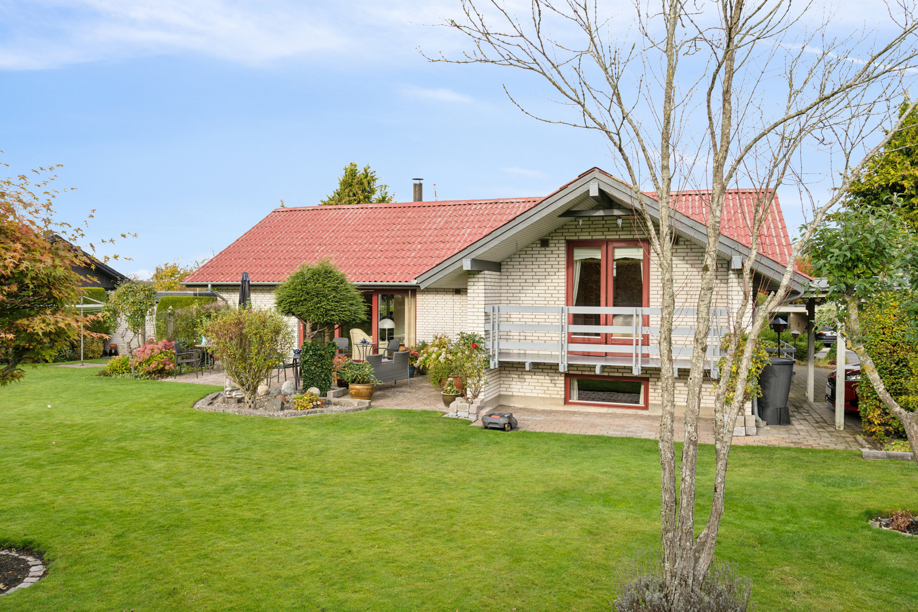 Fremhævet set fra haven billede i fuldskærmstilstand. Billede af Ferskenvej 17, 4690 Haslev