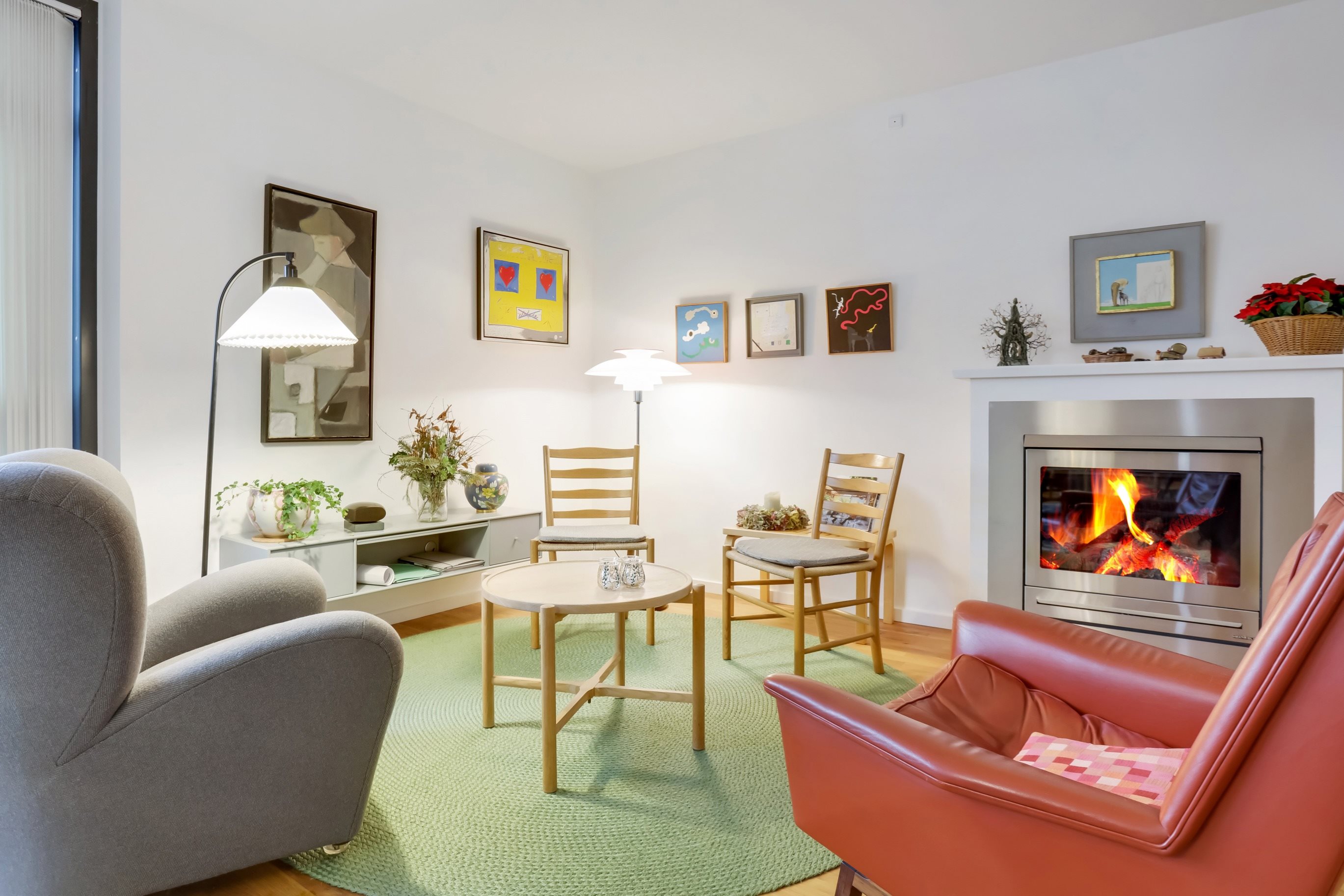 Fremhævet stue billede i fuldskærmstilstand. Billede af Papirfabrikken 16, st.. 4., 8600 Silkeborg