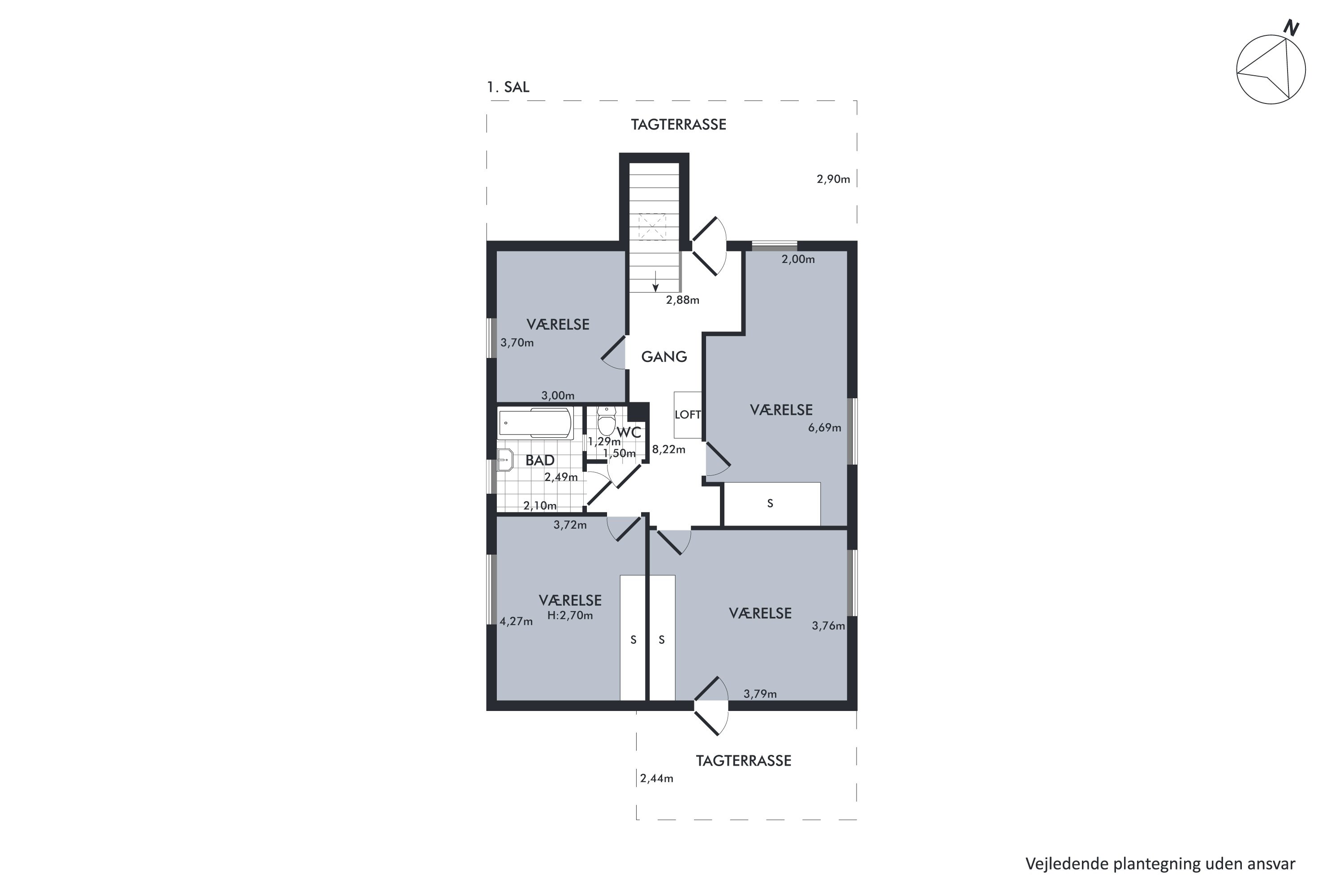 Plantegninger billede af Skovvej 2, Alkestrup, 4682 Tureby