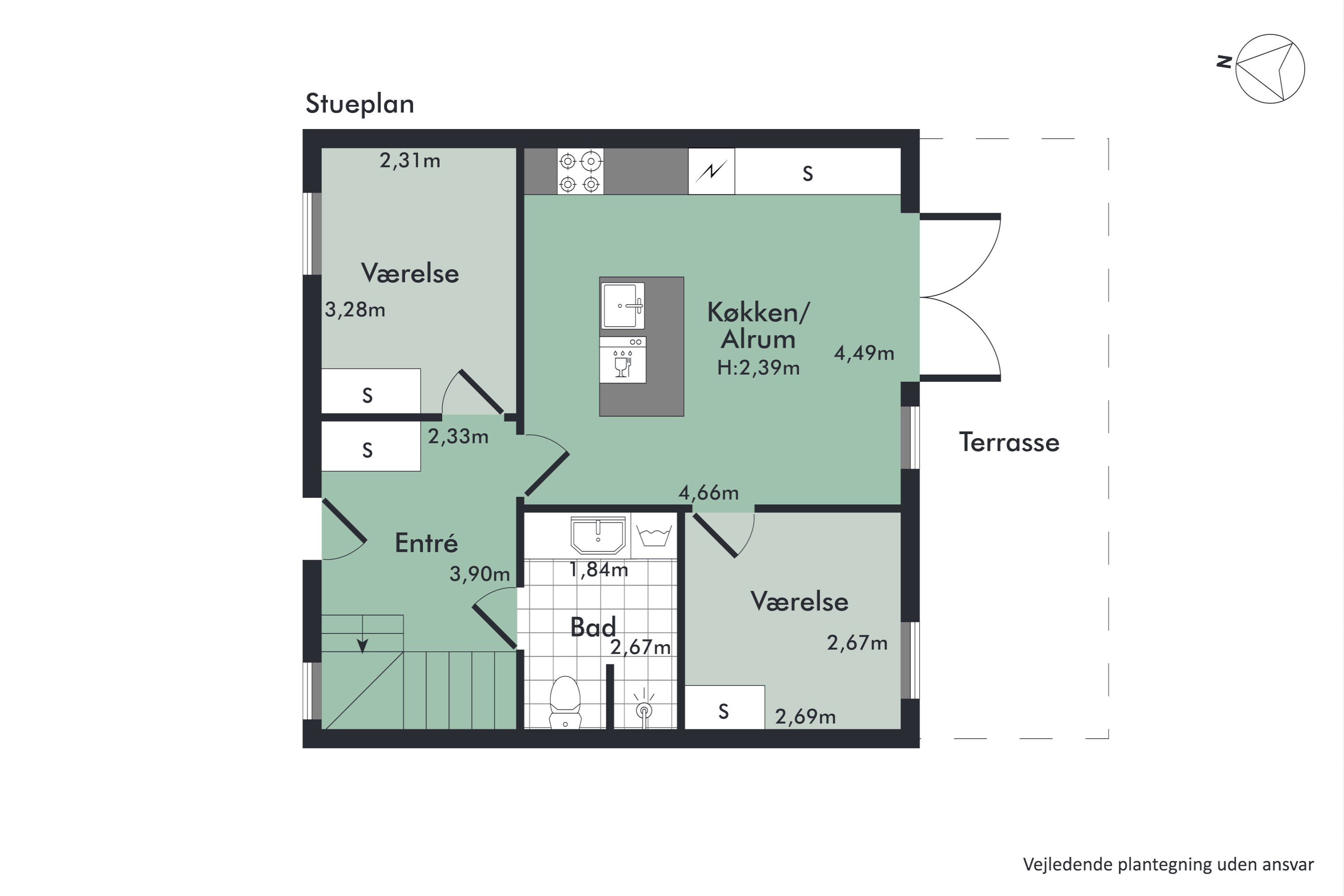 Plantegninger billede af Th. Sauers Vej 52, 9000 Aalborg