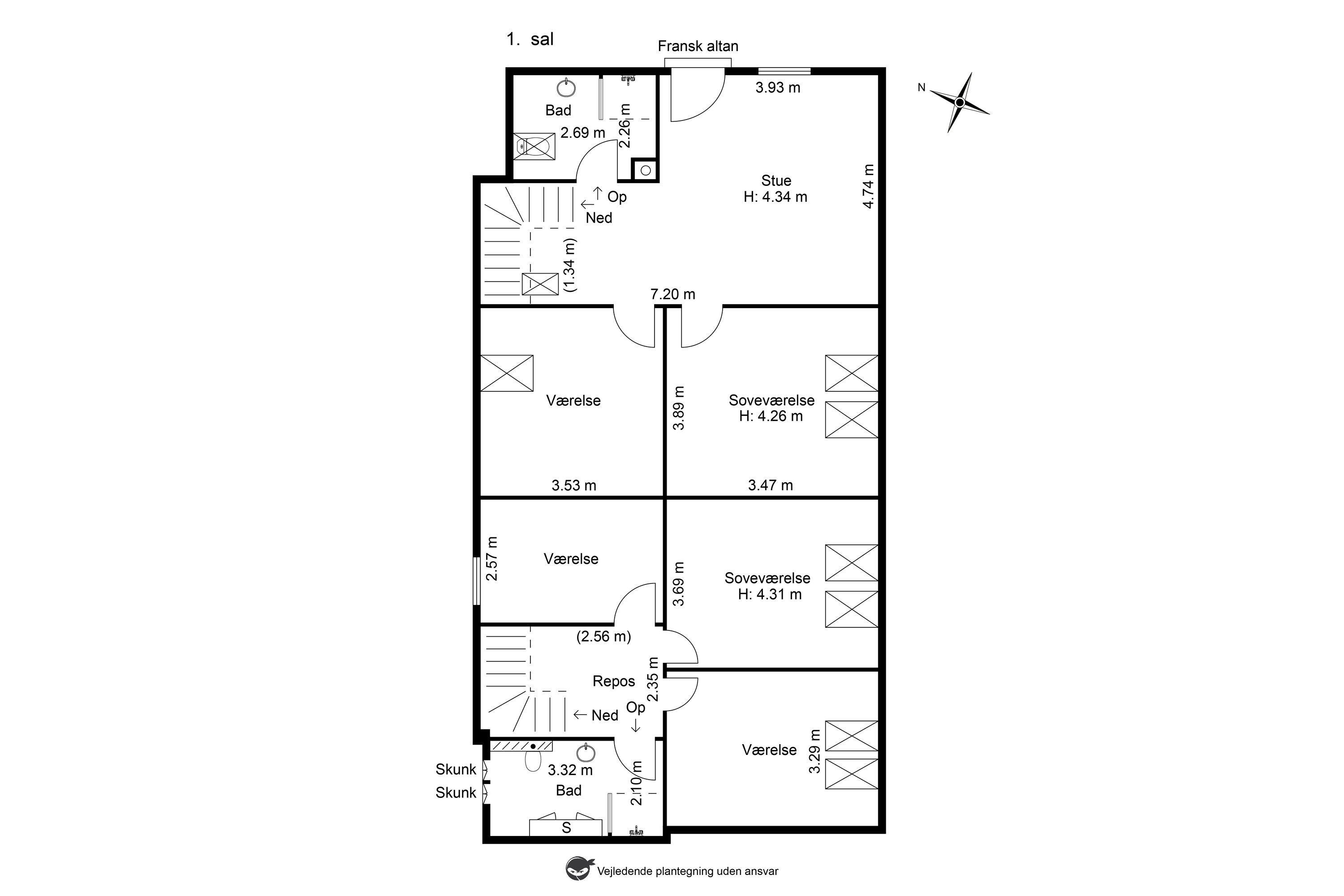 Plantegninger billede af Lodsstræde 4B, st.. th., 2791 Dragør