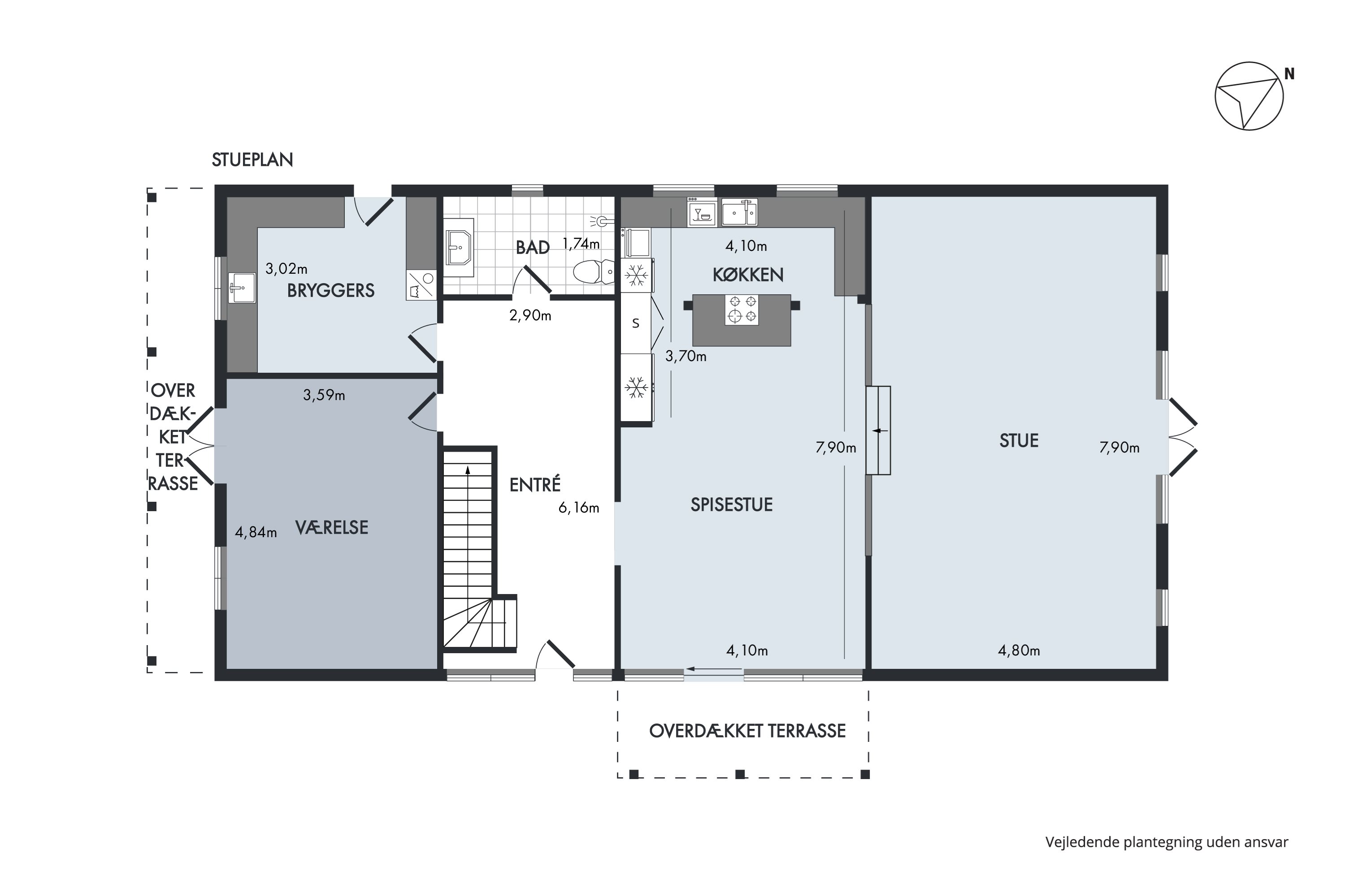 Plantegninger billede af Nordre Strandvej 190B, 3140 Ålsgårde
