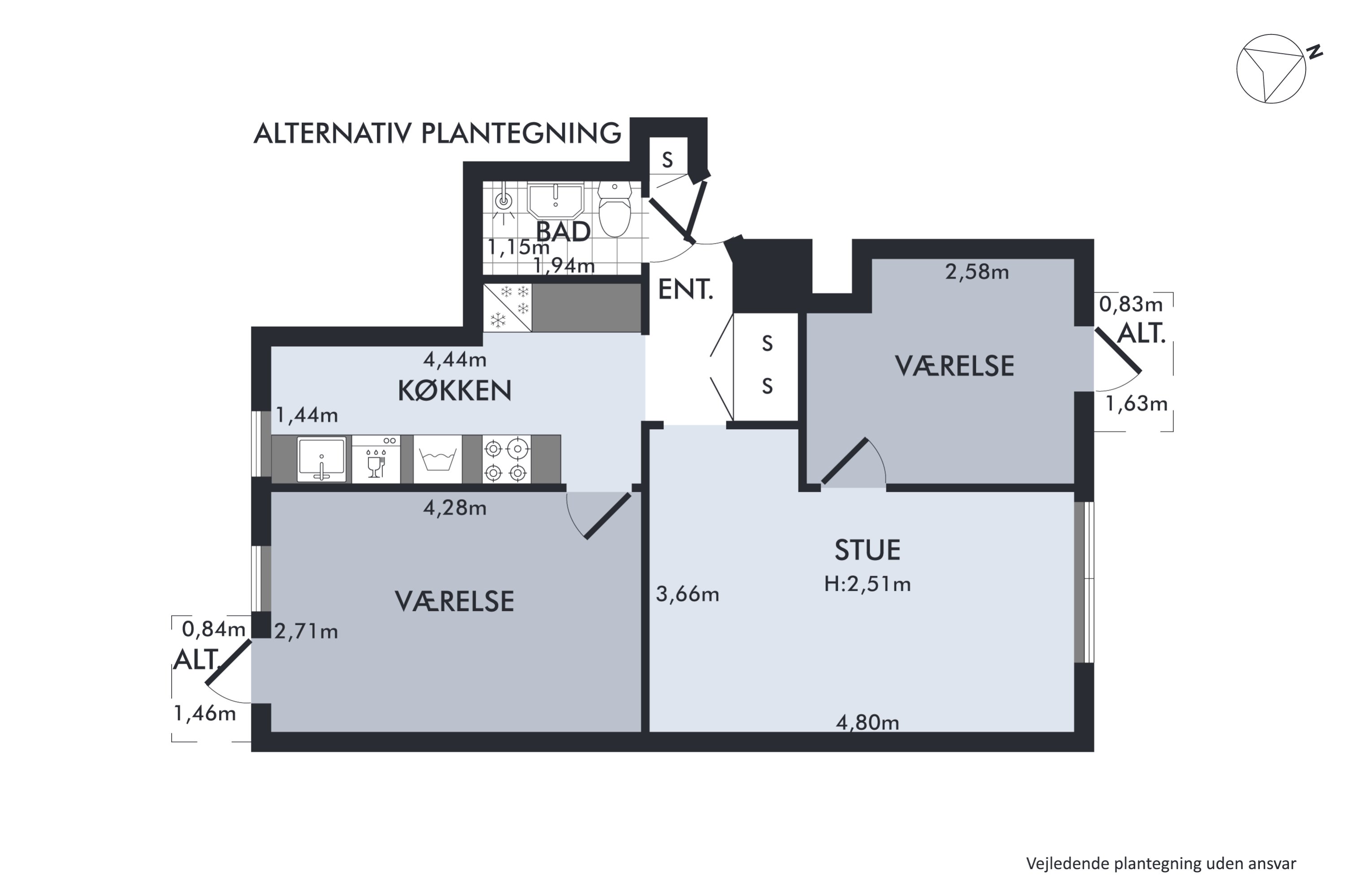 Plantegninger billede af Slejpnersgade 2, 5. tv., 2200 København N