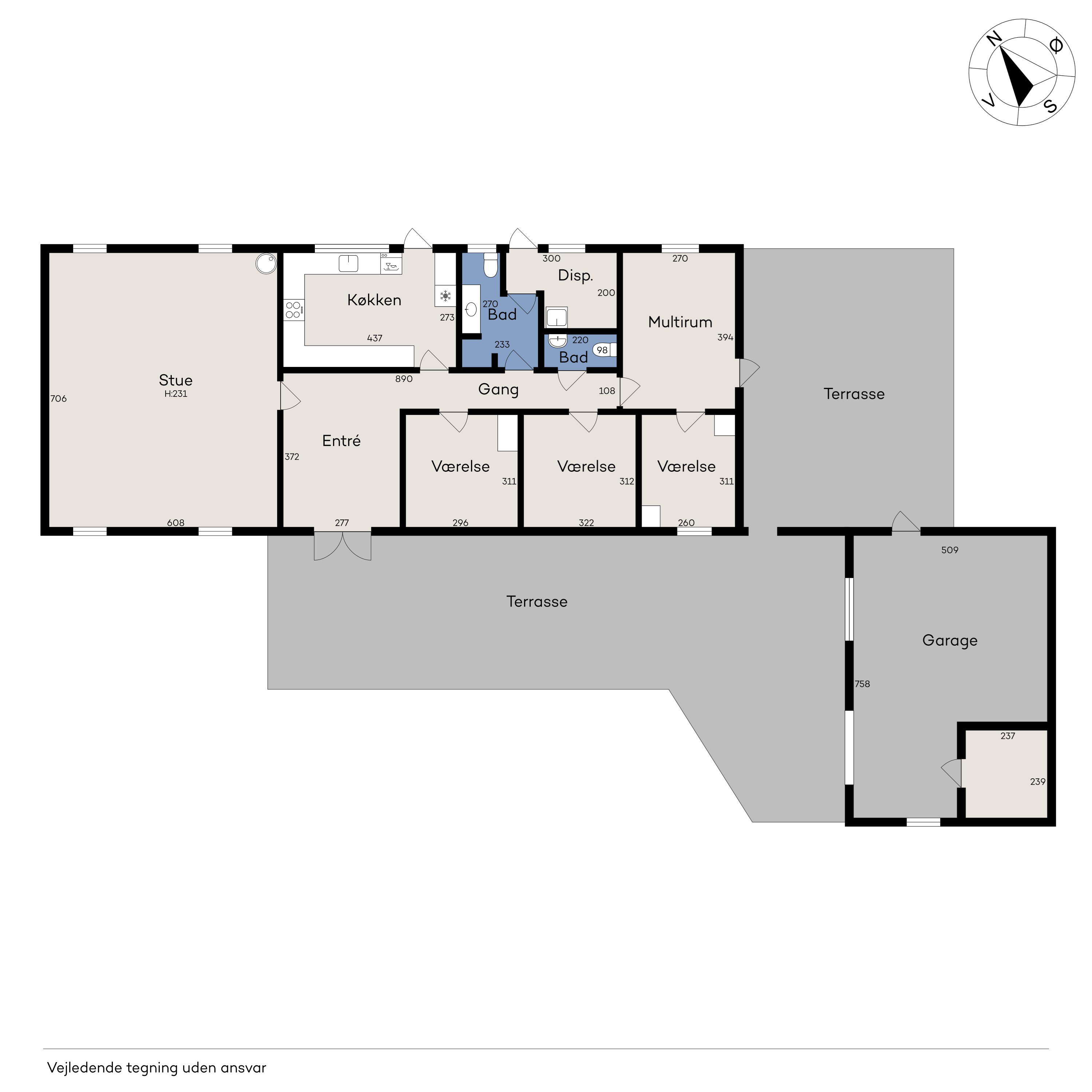 Plantegninger billede af Pilevadvej 17, Aunslev, 5800 Nyborg