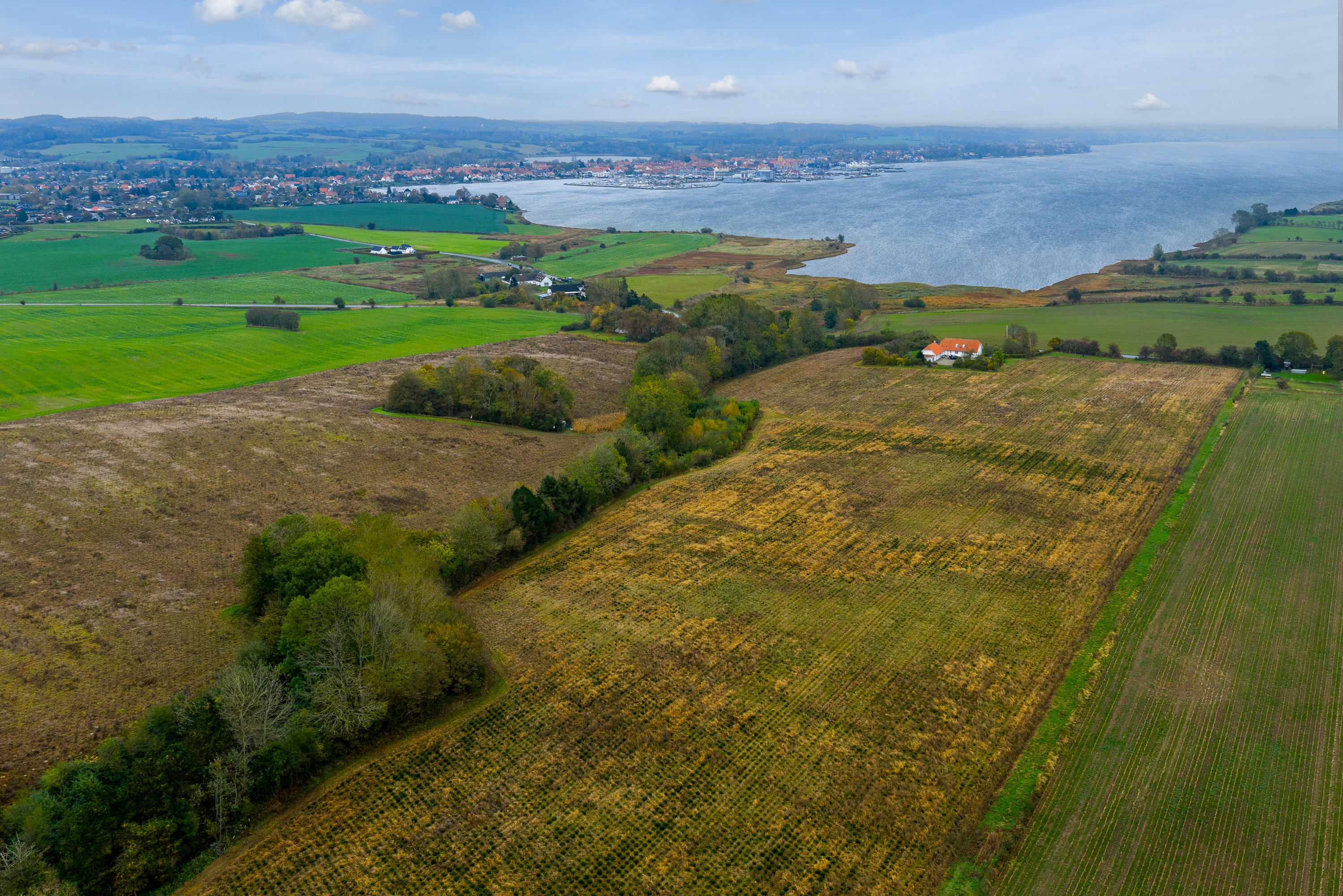 Fremhævet luftfoto billede i fuldskærmstilstand. Billede af Bjernevej 76, 5600 Faaborg