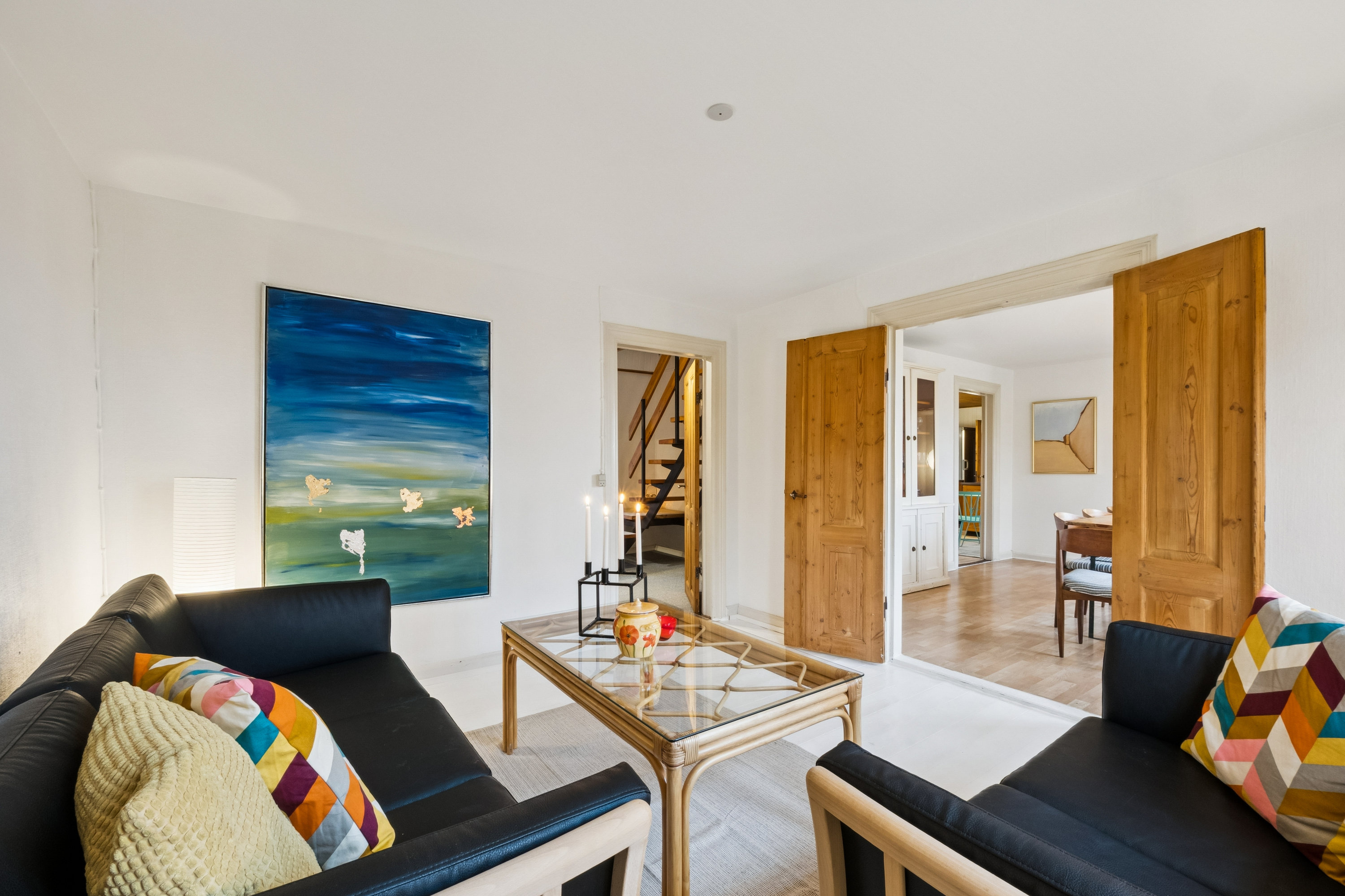 Fremhævet stue billede i fuldskærmstilstand. Billede af Fjordkær 129, Vester Jølby, 7950 Erslev