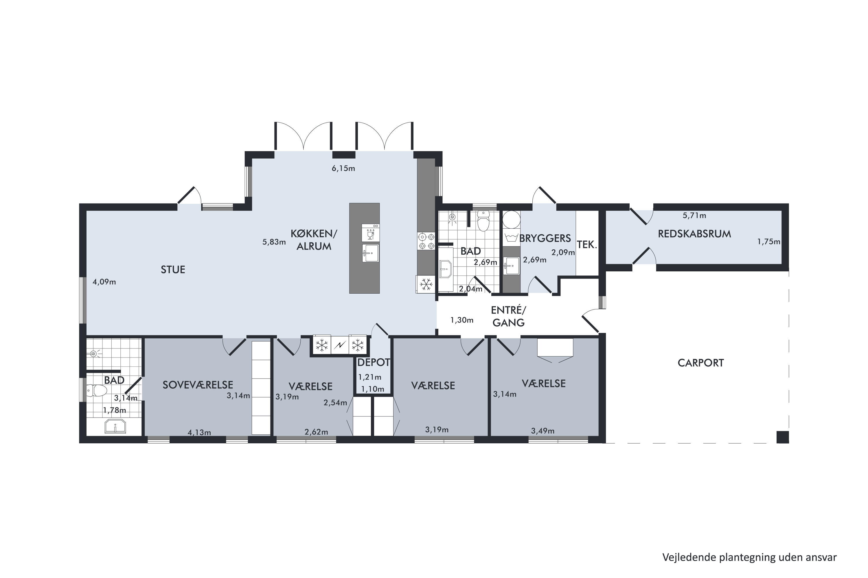 Plantegninger billede af Elrovej 28, 8920 Randers NV