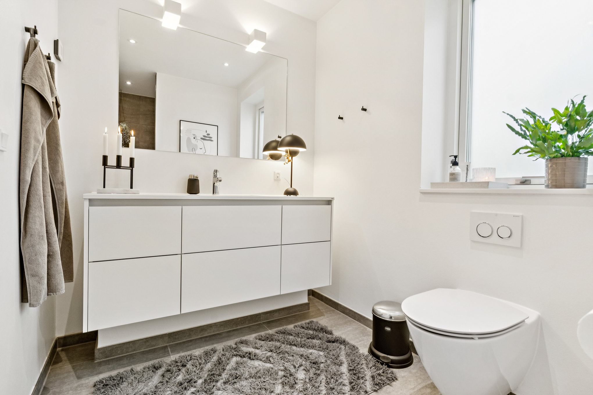 Fremhævet badeværelse billede i fuldskærmstilstand. Billede af Elrovej 28, 8920 Randers NV