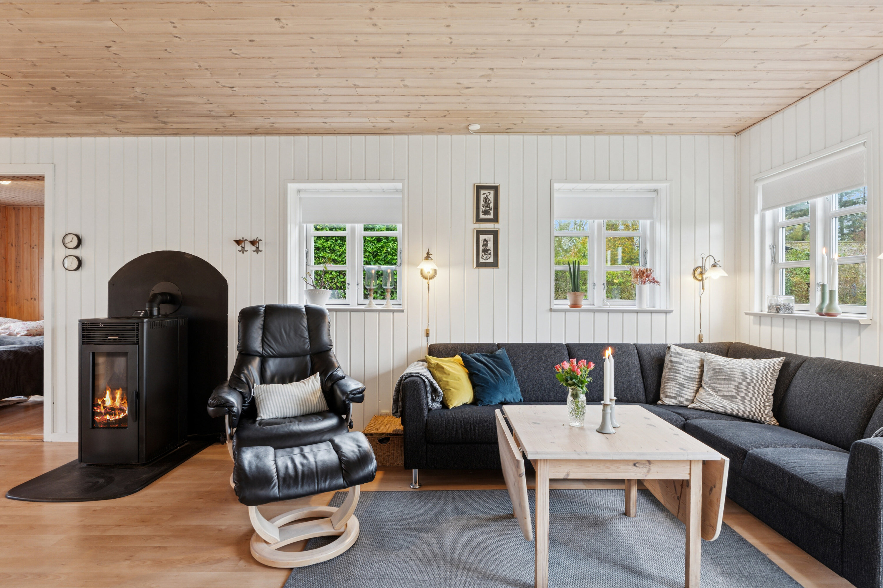 Fremhævet stue billede i fuldskærmstilstand. Billede af Ved Bækken 7, Hasmark Strand, 5450 Otterup