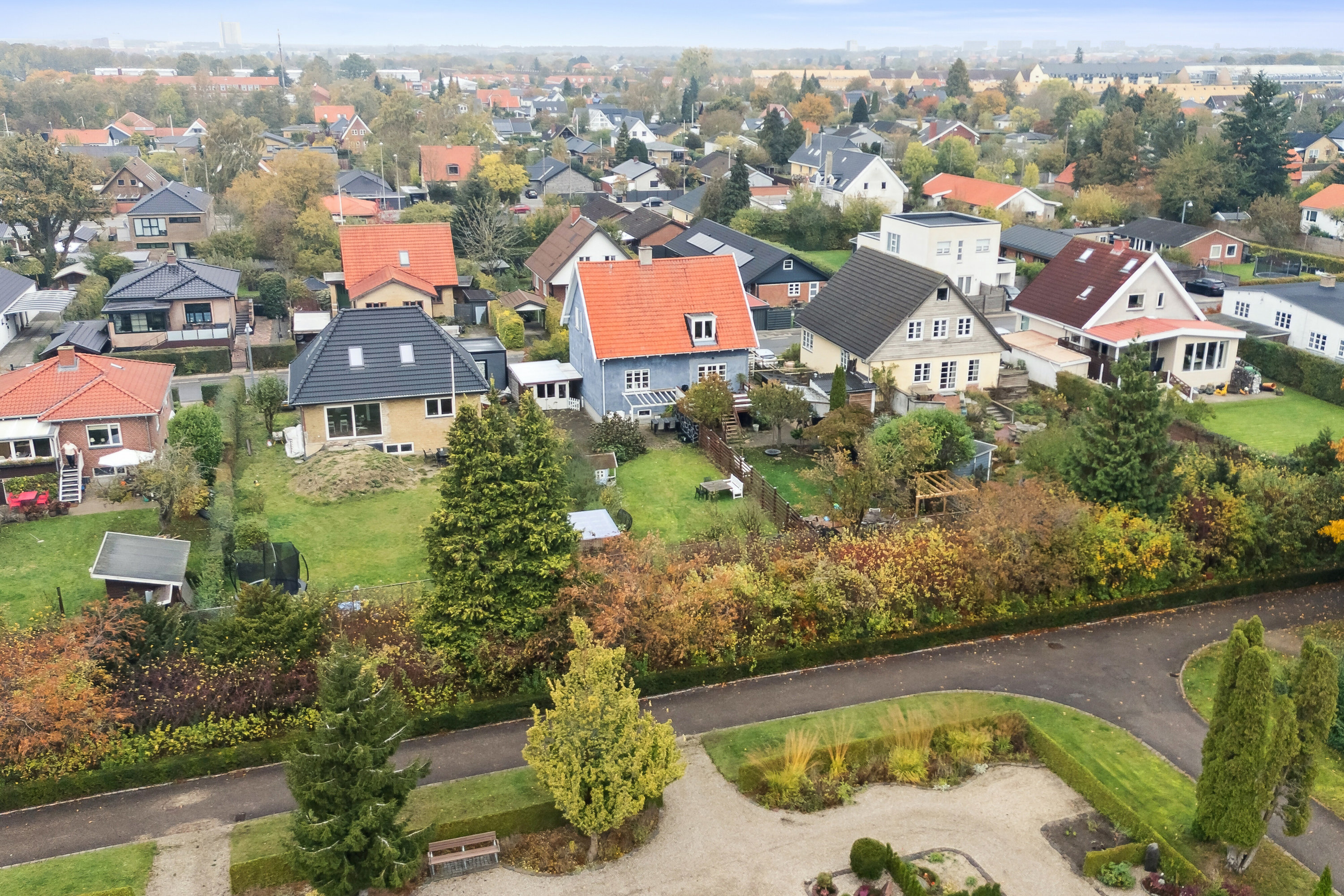 Fremhævet luftfoto billede i fuldskærmstilstand. Billede af Nørregårdsvej 73, 1., 2610 Rødovre