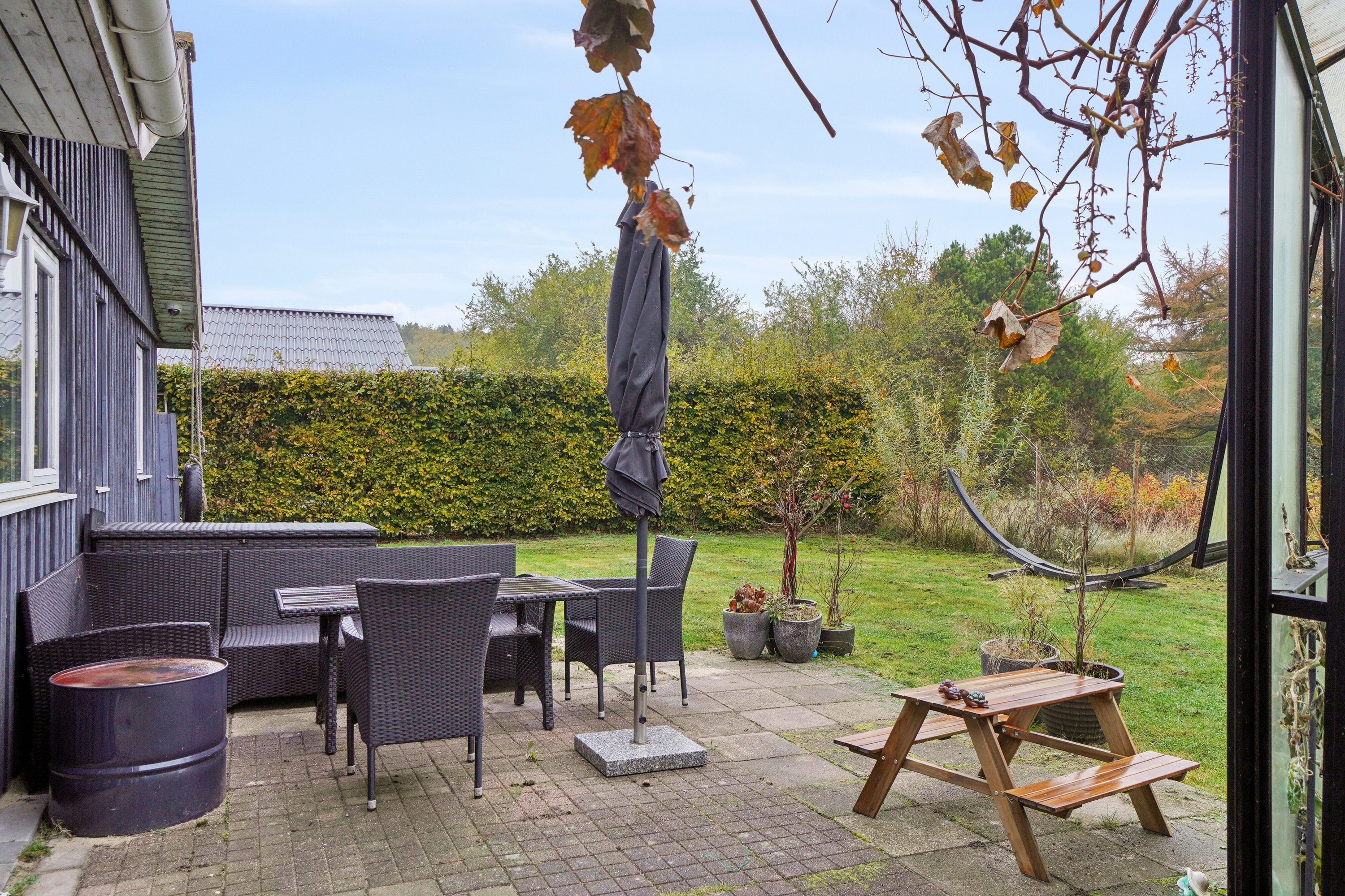 Fremhævet terrasse billede i fuldskærmstilstand. Billede af Lupinvej 36, 4040 Jyllinge