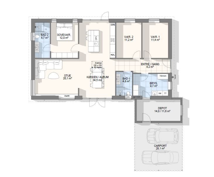Plantegninger billede af Under Hylden 24, Halgårde, 7500 Holstebro