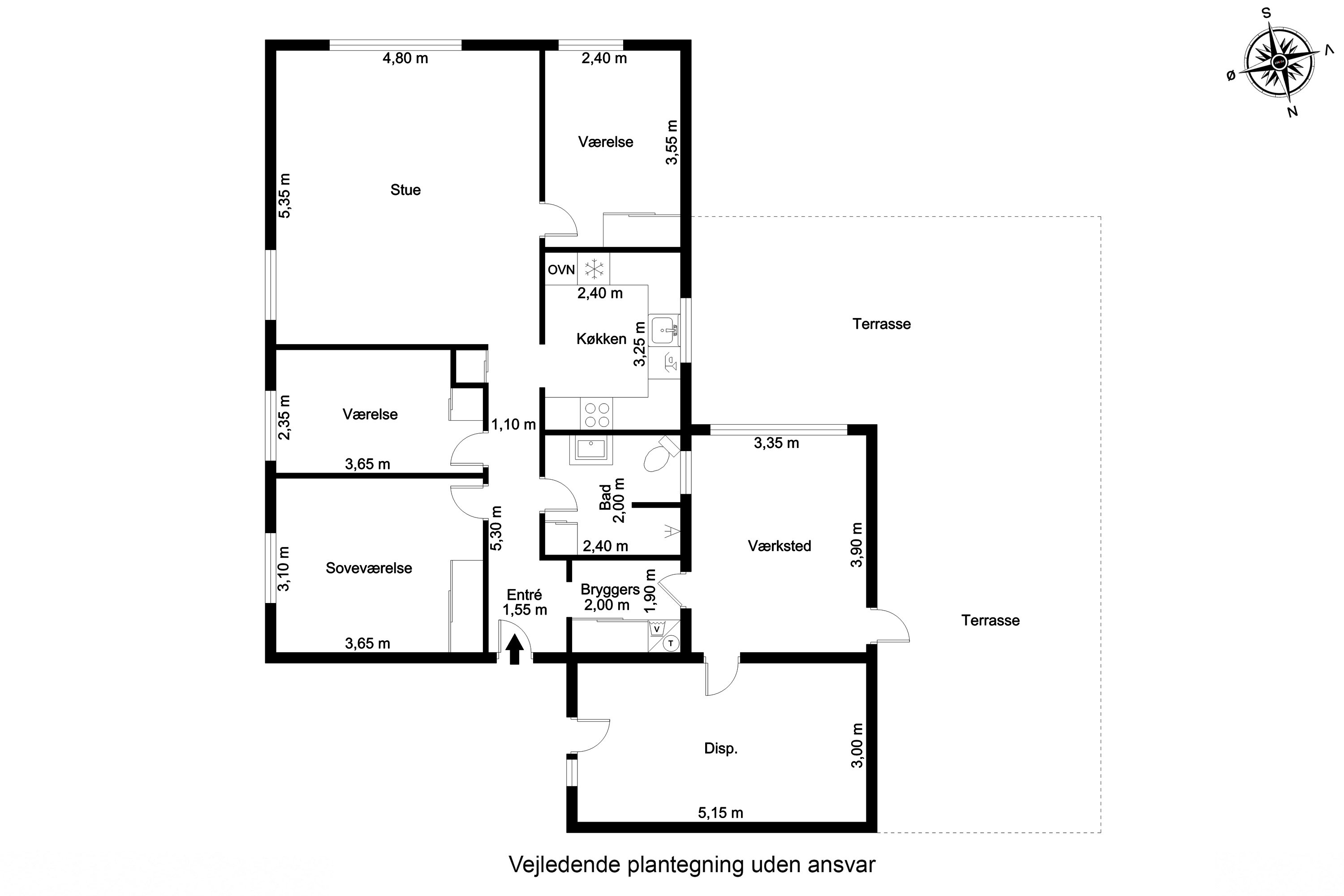 Plantegninger billede af Bygvænget 33, 7200 Grindsted