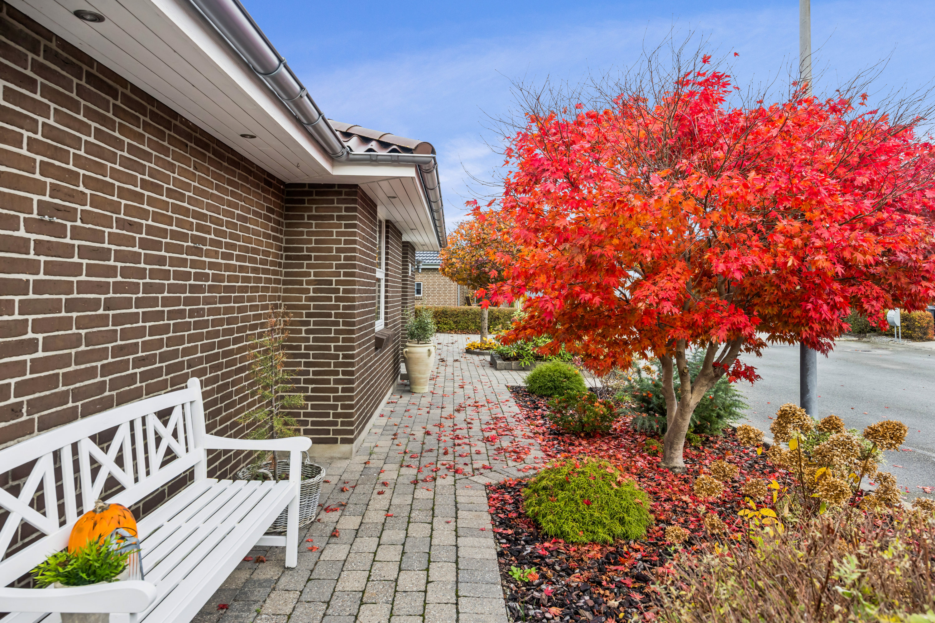 Fremhævet forhave billede i fuldskærmstilstand. Billede af Haslundparken 102, Vester Hassing, 9310 Vodskov