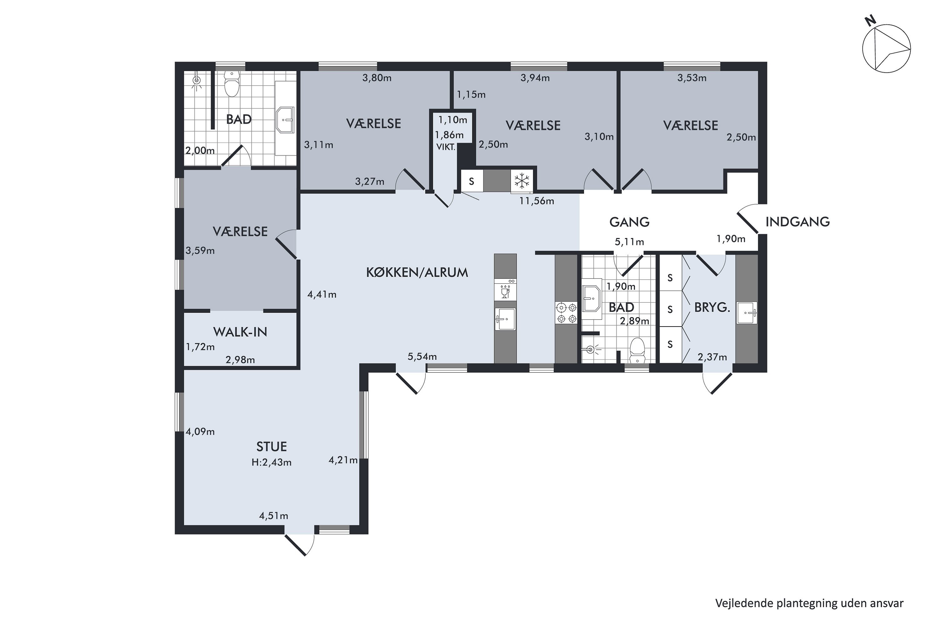 Plantegninger billede af Sydbjerg 44, Ugelbølle, 8410 Rønde