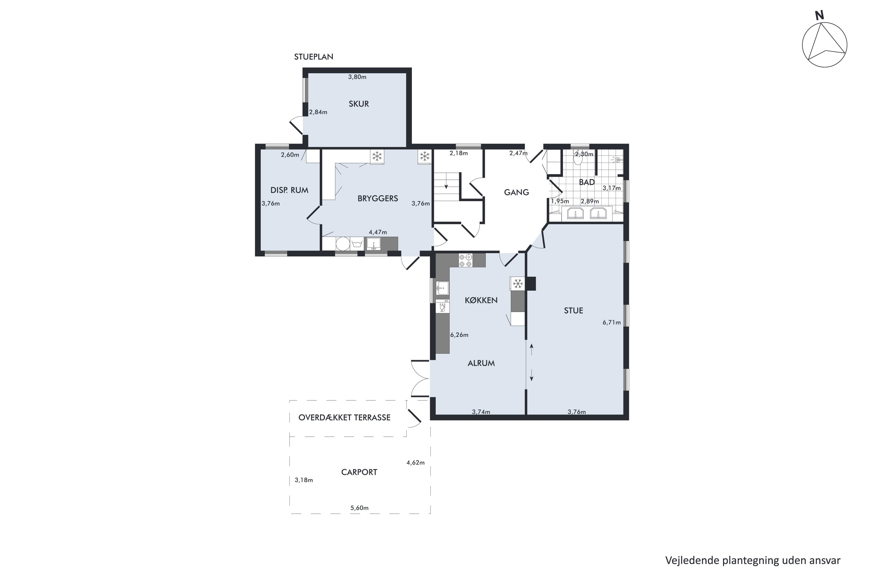 Plantegninger billede af Ribevej 46, Egebæk, 6760 Ribe
