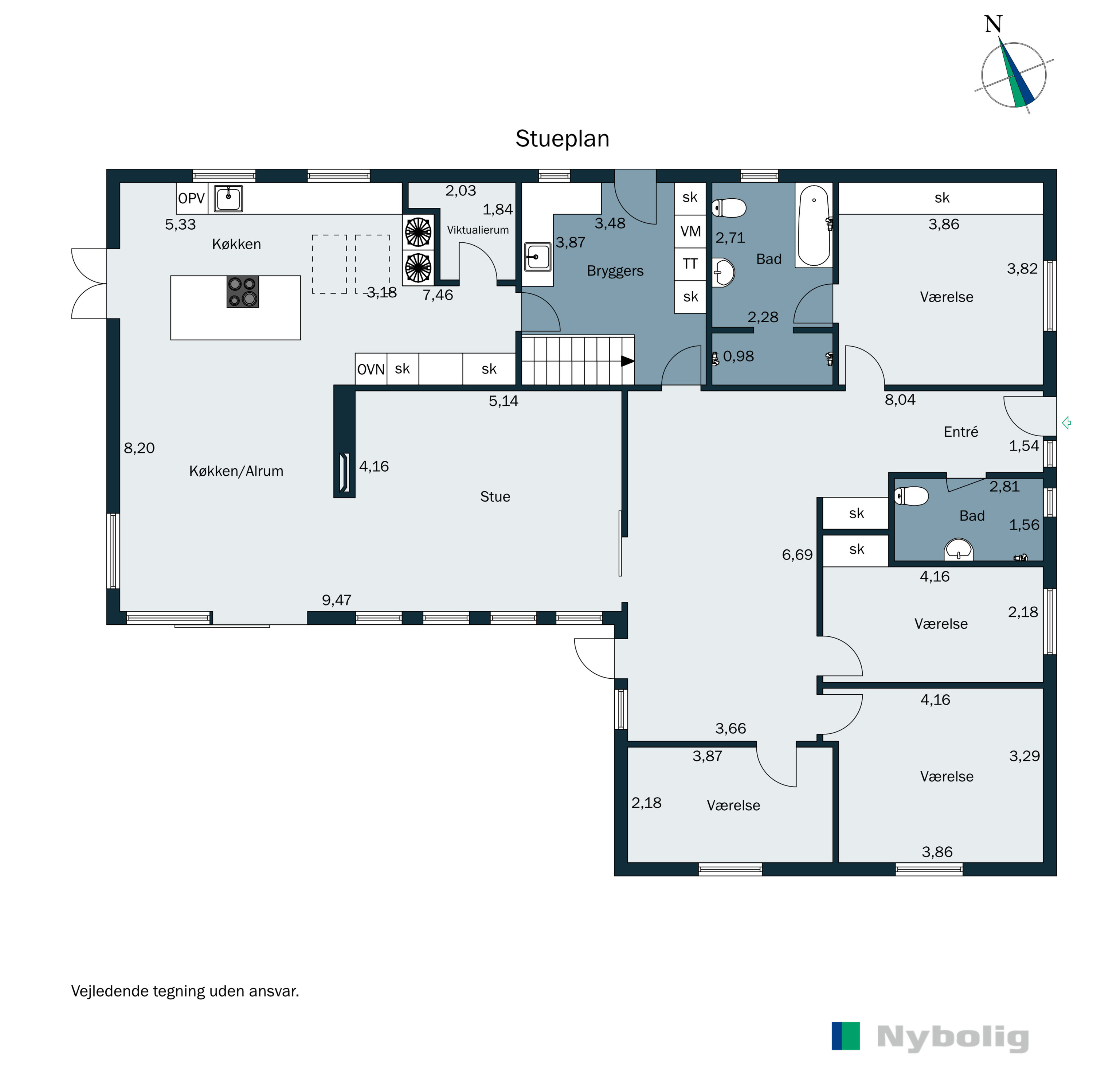 Plantegninger billede af Rosenvænget 45, 6800 Varde