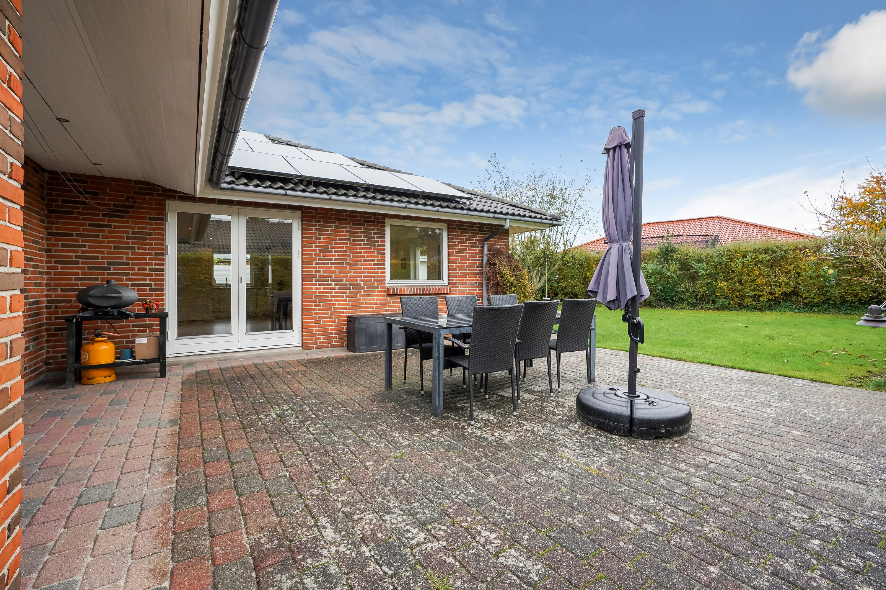 Fremhævet terrasse billede i fuldskærmstilstand. Billede af Storebæltsvænget 74, 5500 Middelfart