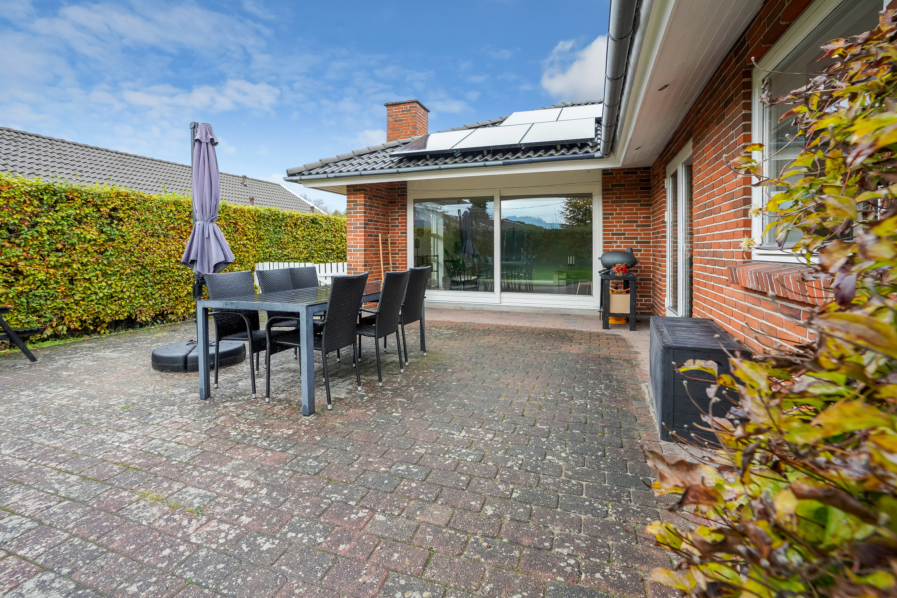 Fremhævet terrasse billede i fuldskærmstilstand. Billede af Storebæltsvænget 74, 5500 Middelfart