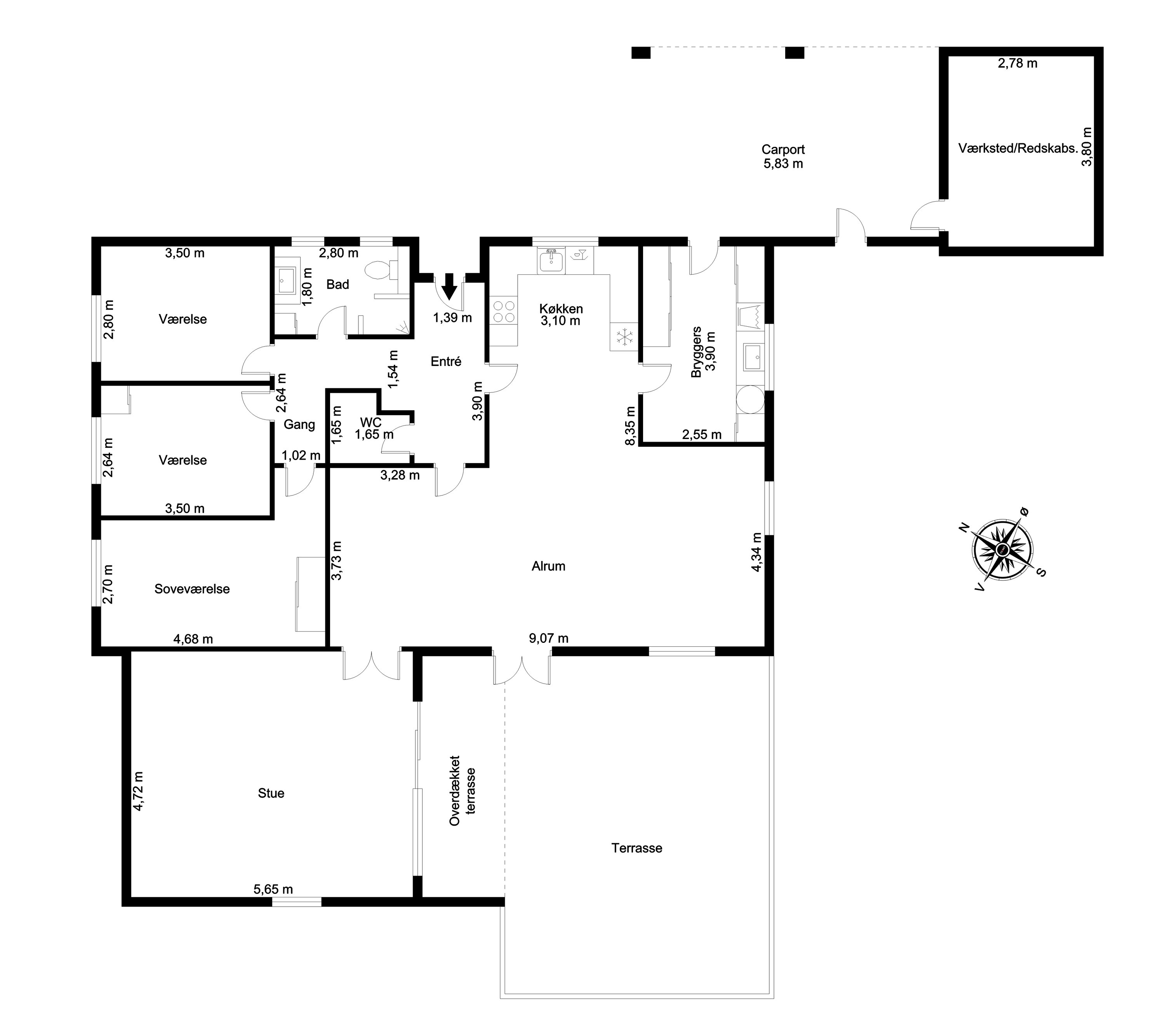 Plantegninger billede af Storebæltsvænget 74, 5500 Middelfart