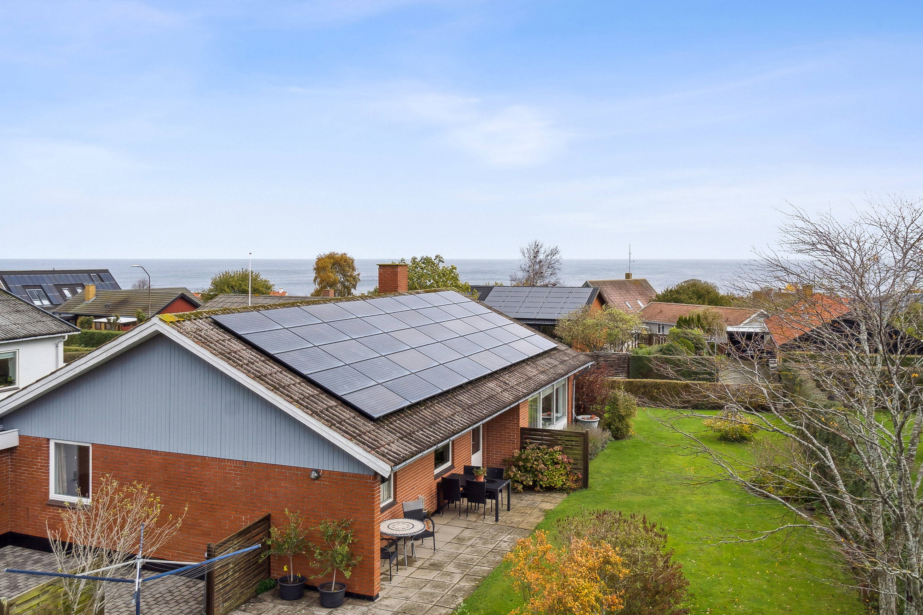 Miniaturebillede 1: set fra haven. Billede af Møllevangen 15, 3770 Allinge