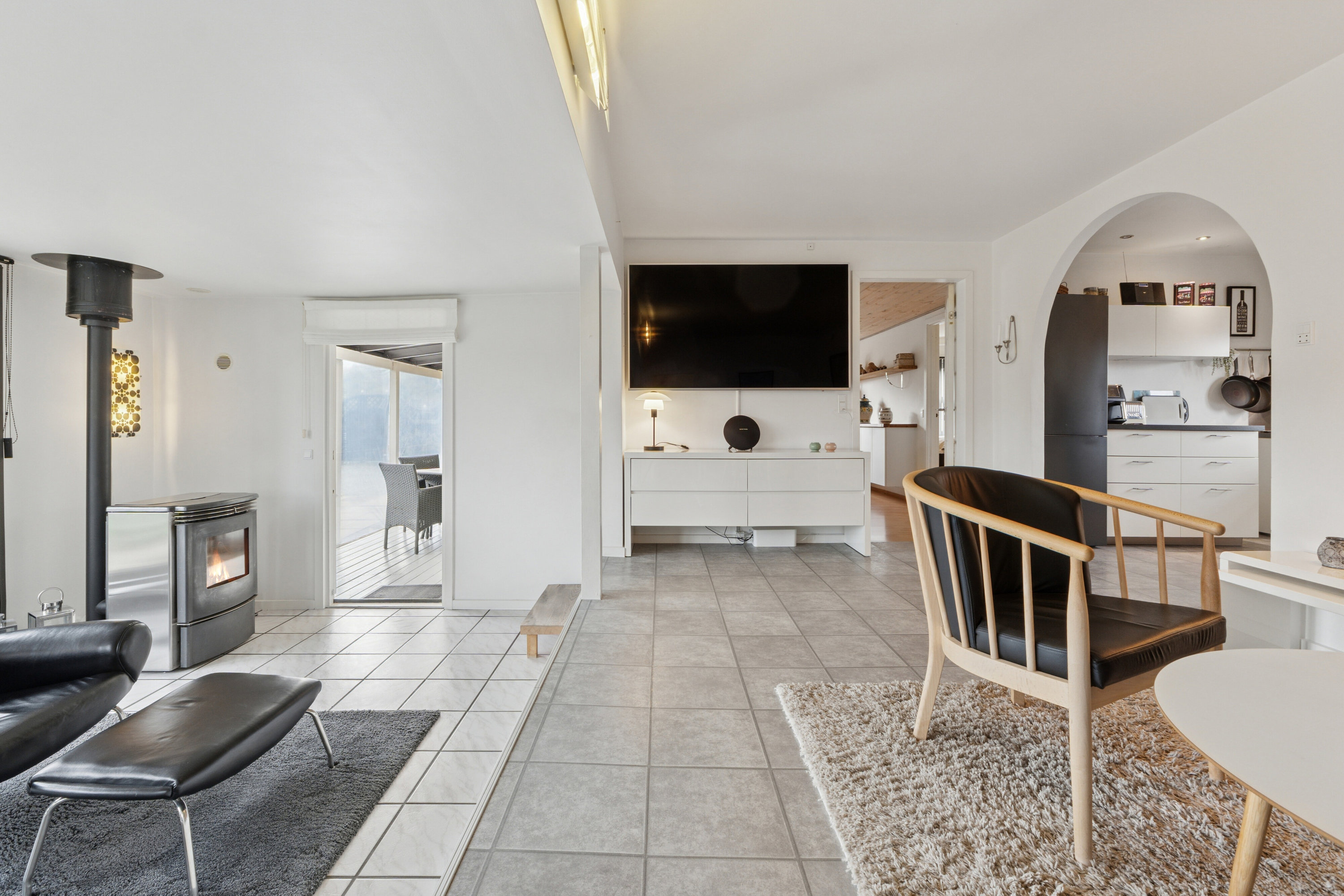 Fremhævet stue billede i fuldskærmstilstand. Billede af Sommerbyen 43, 5800 Nyborg