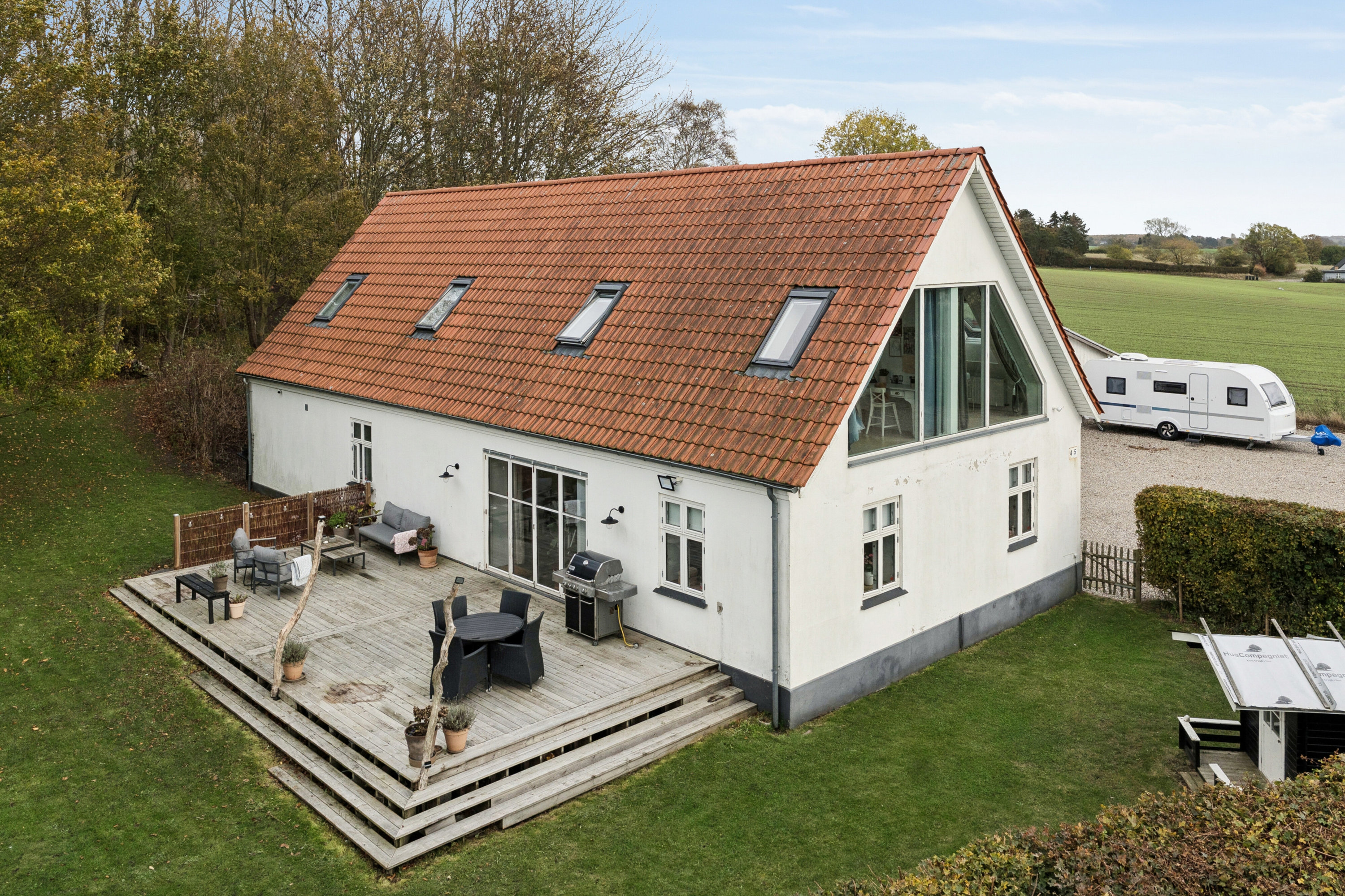 Fremhævet set fra haven billede i fuldskærmstilstand. Billede af Sidingevej 45, Sidinge, 4560 Vig