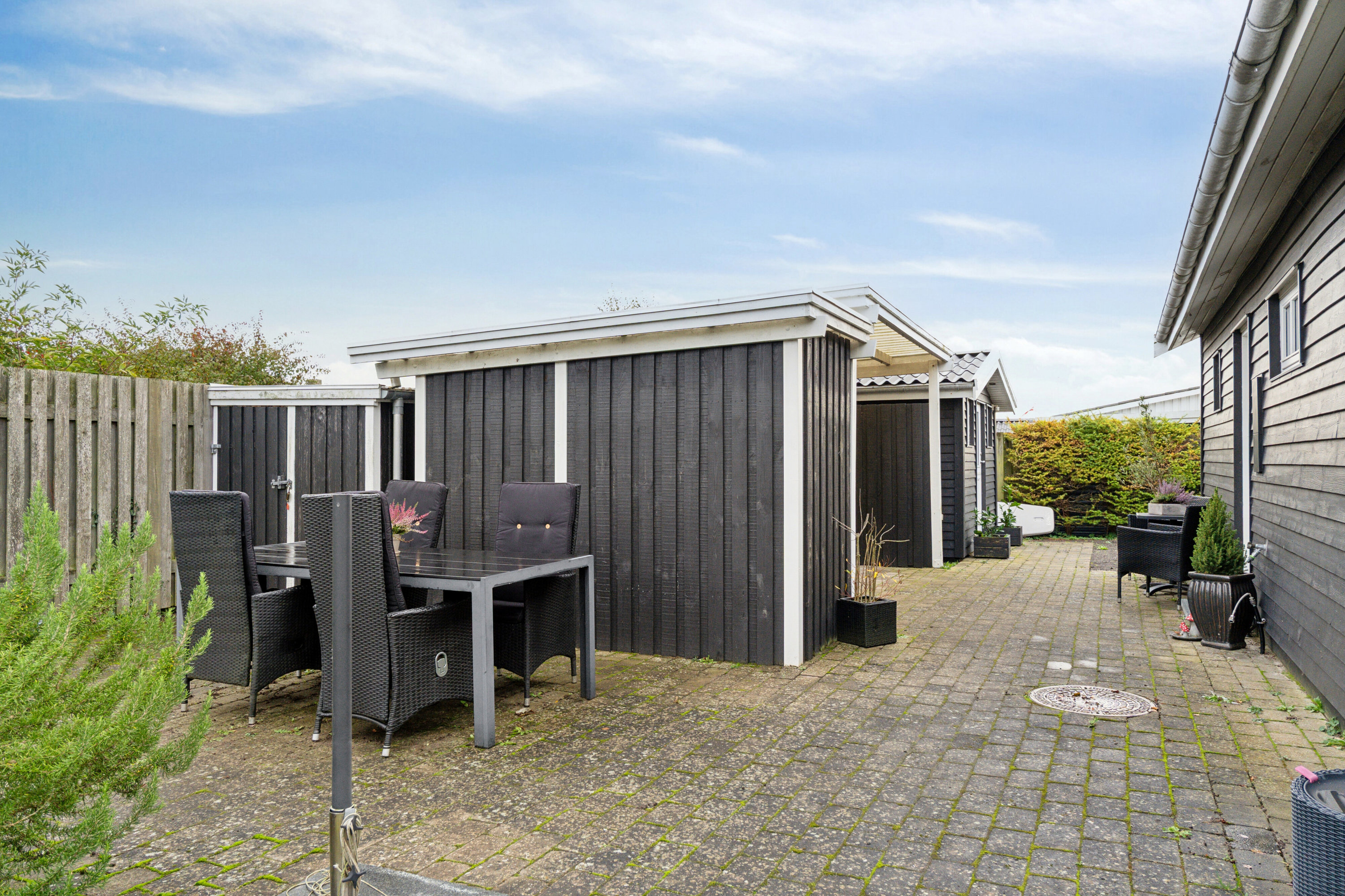 Fremhævet terrasse billede i fuldskærmstilstand. Billede af Ved Bækken 7, Hasmark Strand, 5450 Otterup