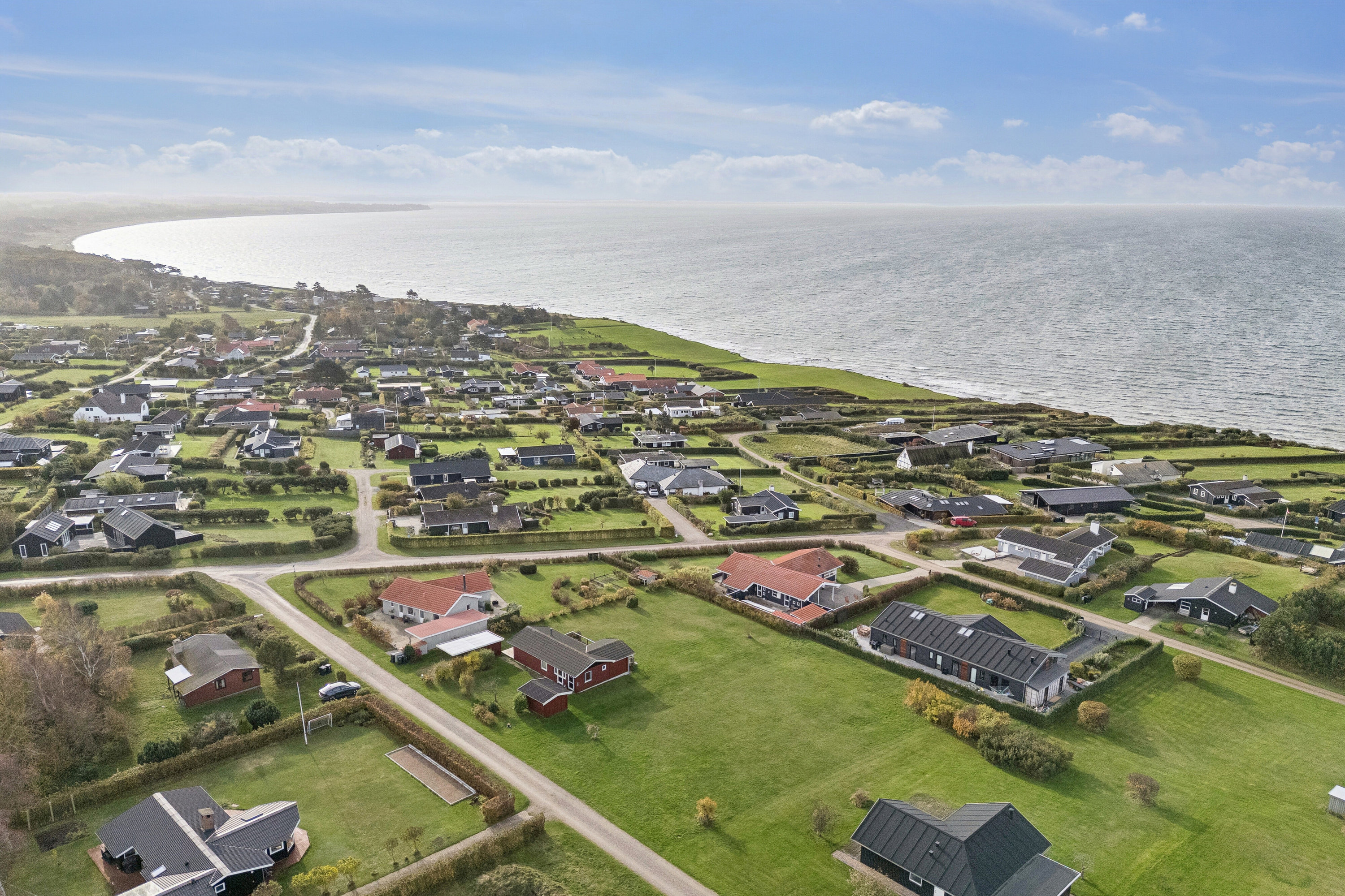 Fremhævet luftfoto billede i fuldskærmstilstand. Billede af Idunsvej 5, Drøsselbjerg, 4200 Slagelse