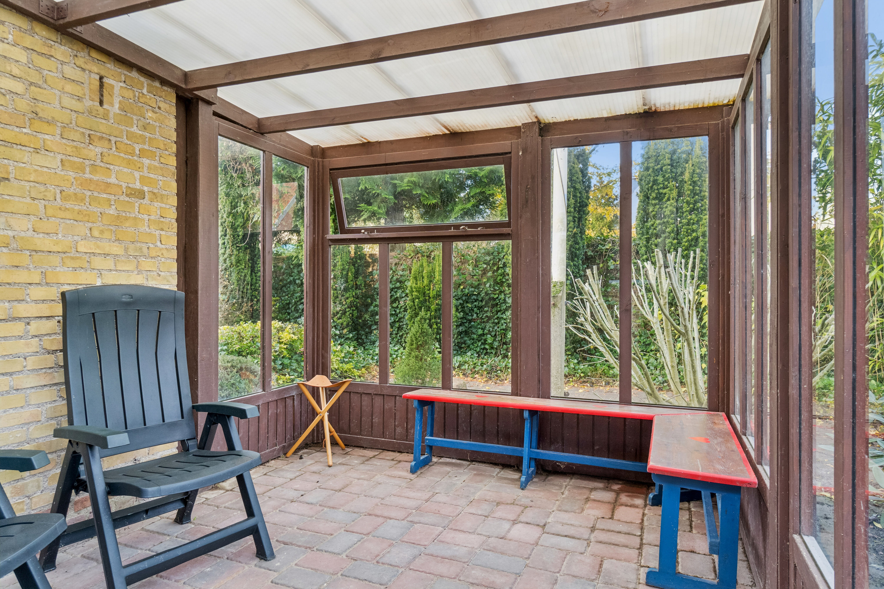 Fremhævet overdækket terrasse billede i fuldskærmstilstand. Billede af Rosenkildevej 23, 4200 Slagelse