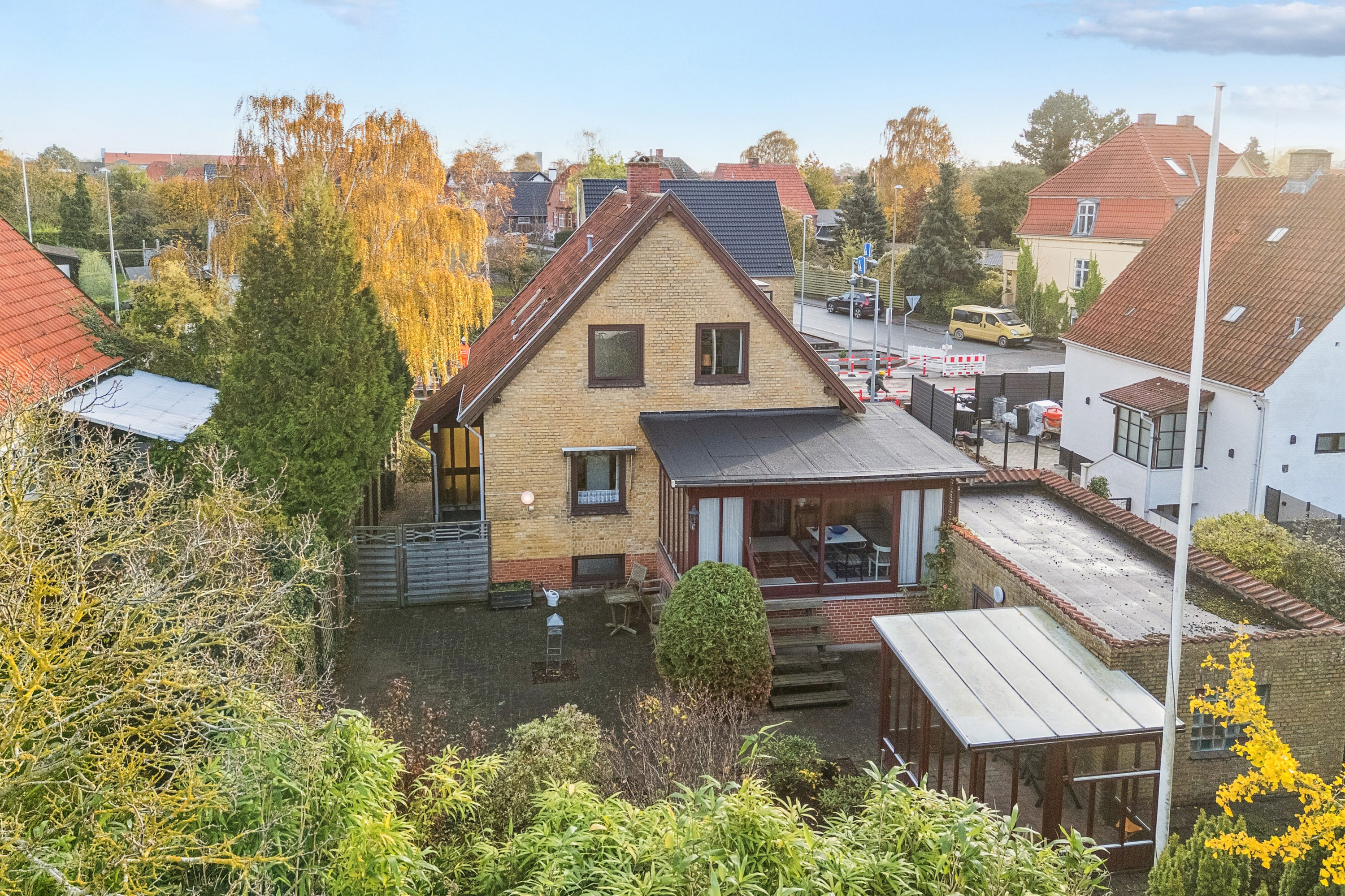 Fremhævet luftfoto billede i fuldskærmstilstand. Billede af Rosenkildevej 23, 4200 Slagelse