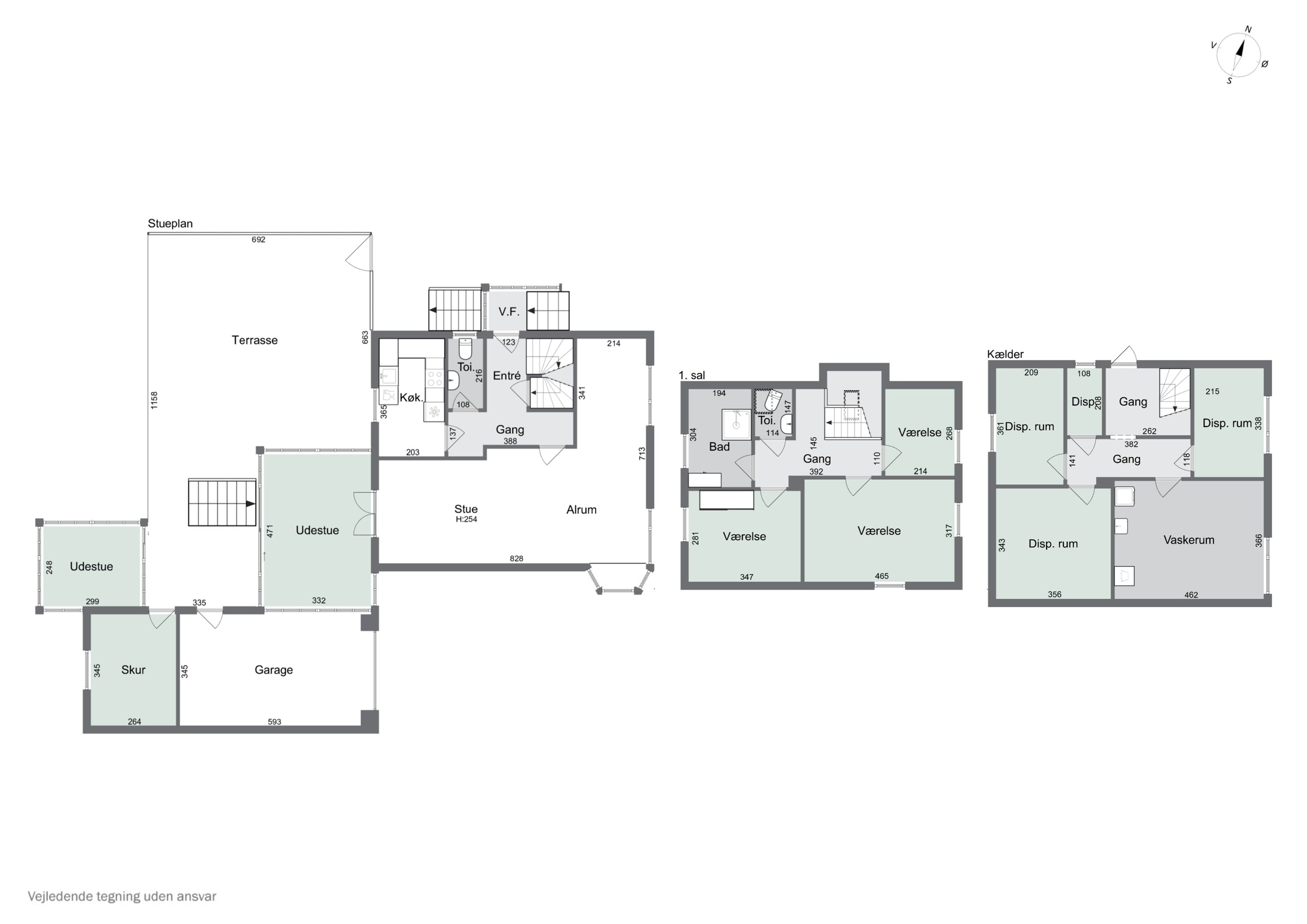 Plantegninger billede af Rosenkildevej 23, 4200 Slagelse
