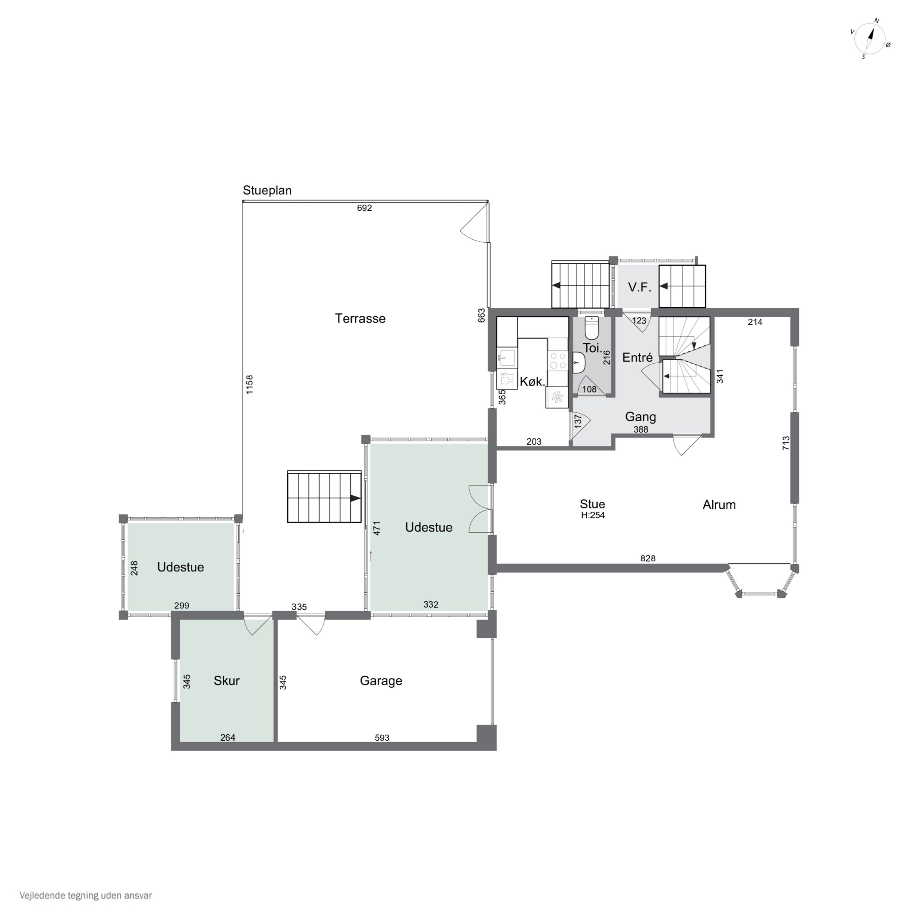 Plantegninger billede af Rosenkildevej 23, 4200 Slagelse