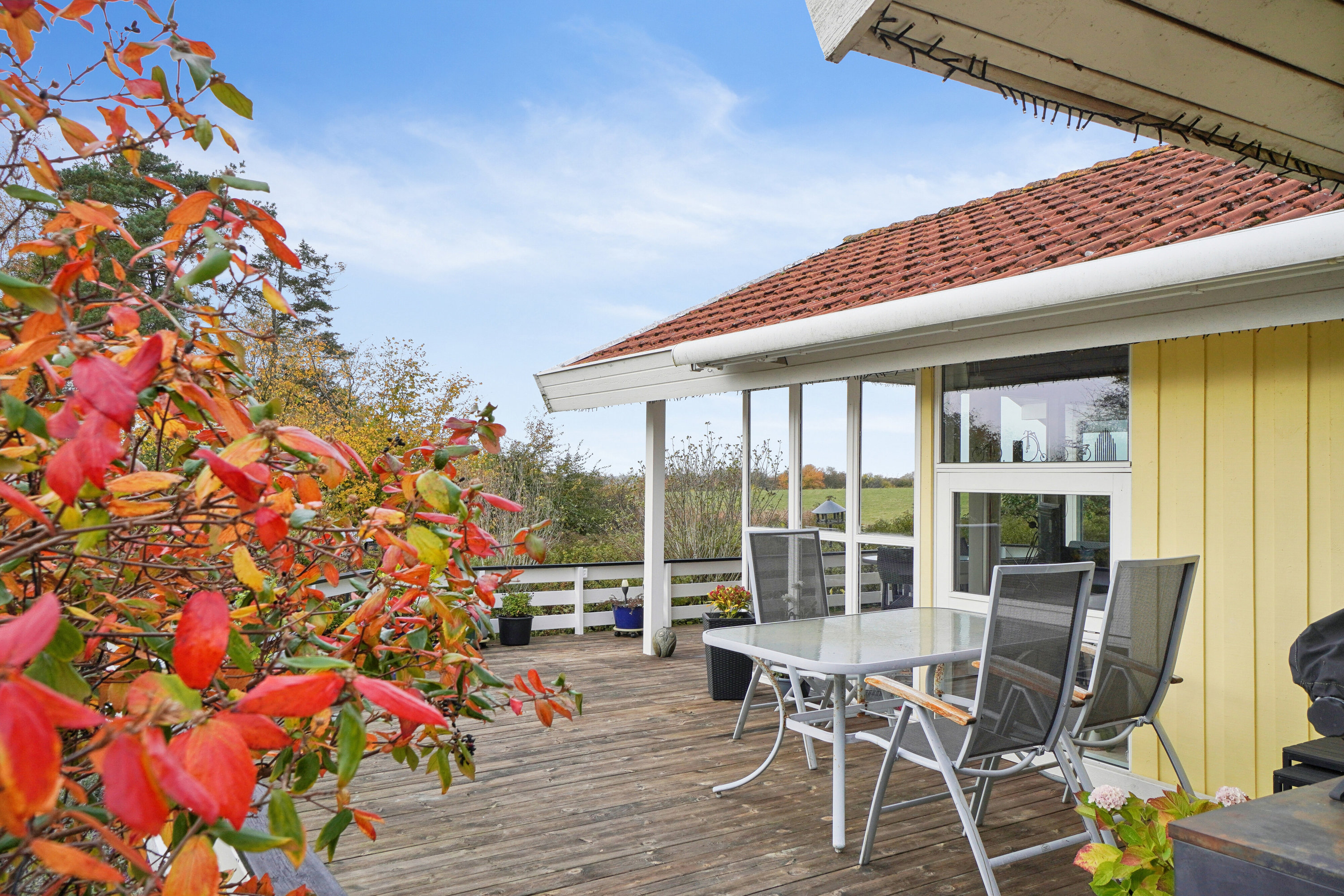 Fremhævet altan billede i fuldskærmstilstand. Billede af Lindevænget 20, Vellerup, 4050 Skibby