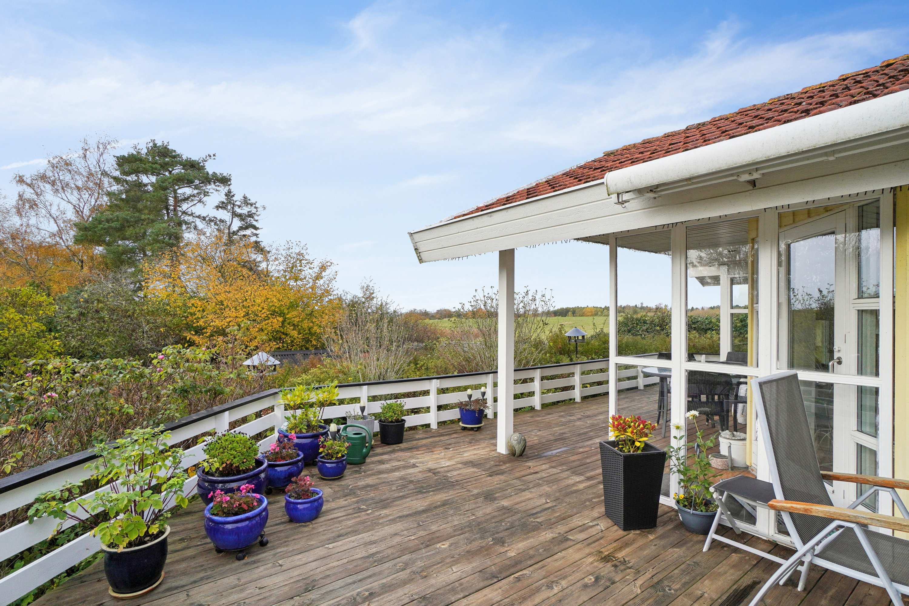 Fremhævet terrasse billede i fuldskærmstilstand. Billede af Lindevænget 20, Vellerup, 4050 Skibby