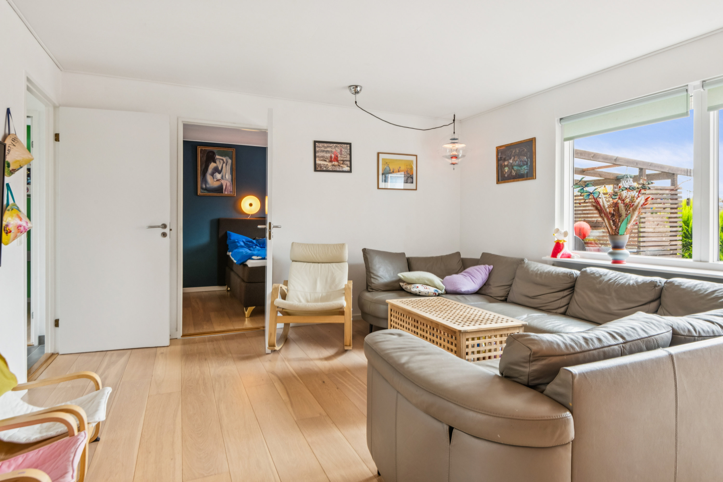 Fremhævet stue billede i fuldskærmstilstand. Billede af Nordens Huse 14, 9000 Aalborg