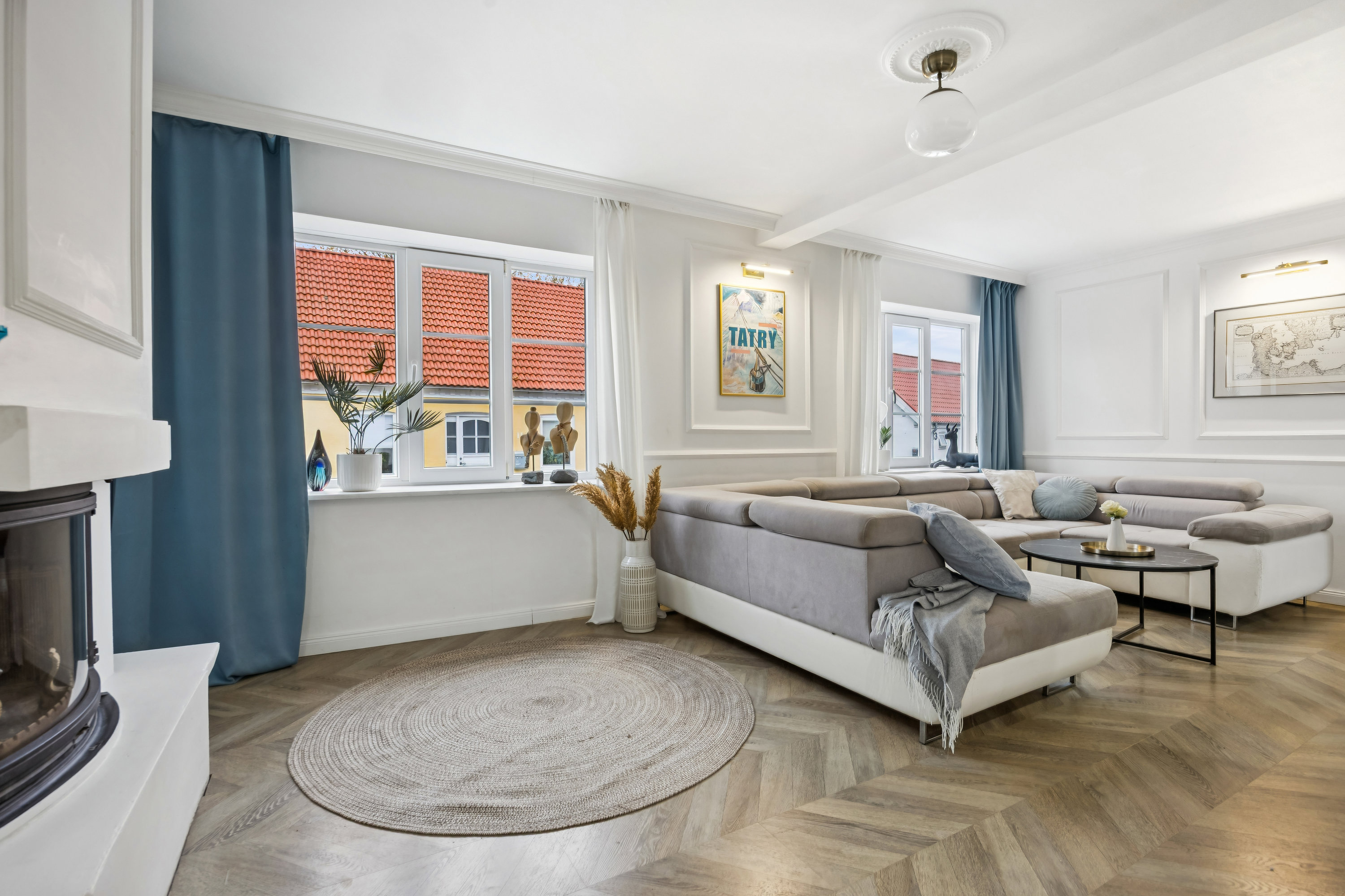 Fremhævet stue billede i fuldskærmstilstand. Billede af Vestvej 22, 9310 Vodskov