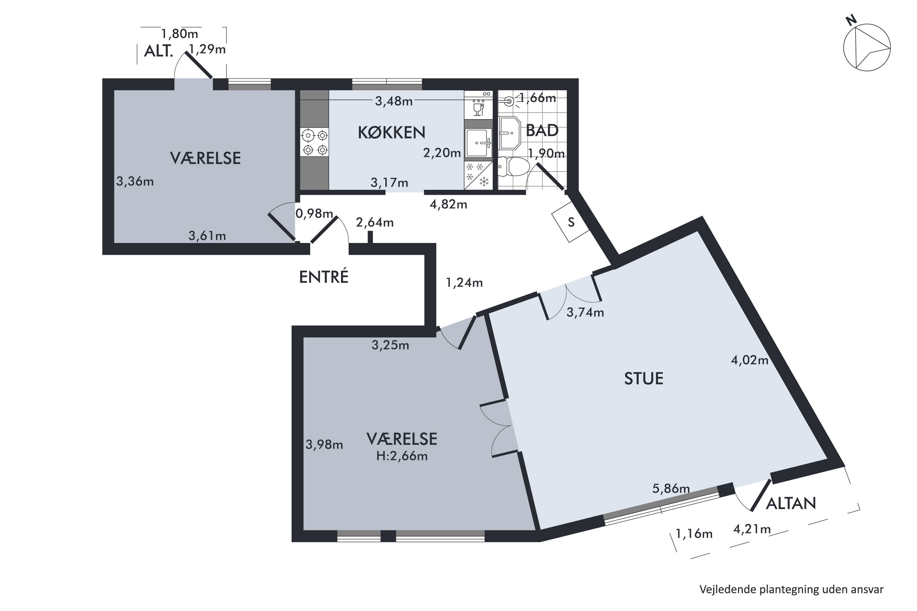 Plantegninger billede af Brøndkærvej 15, 2. th., 2500 Valby