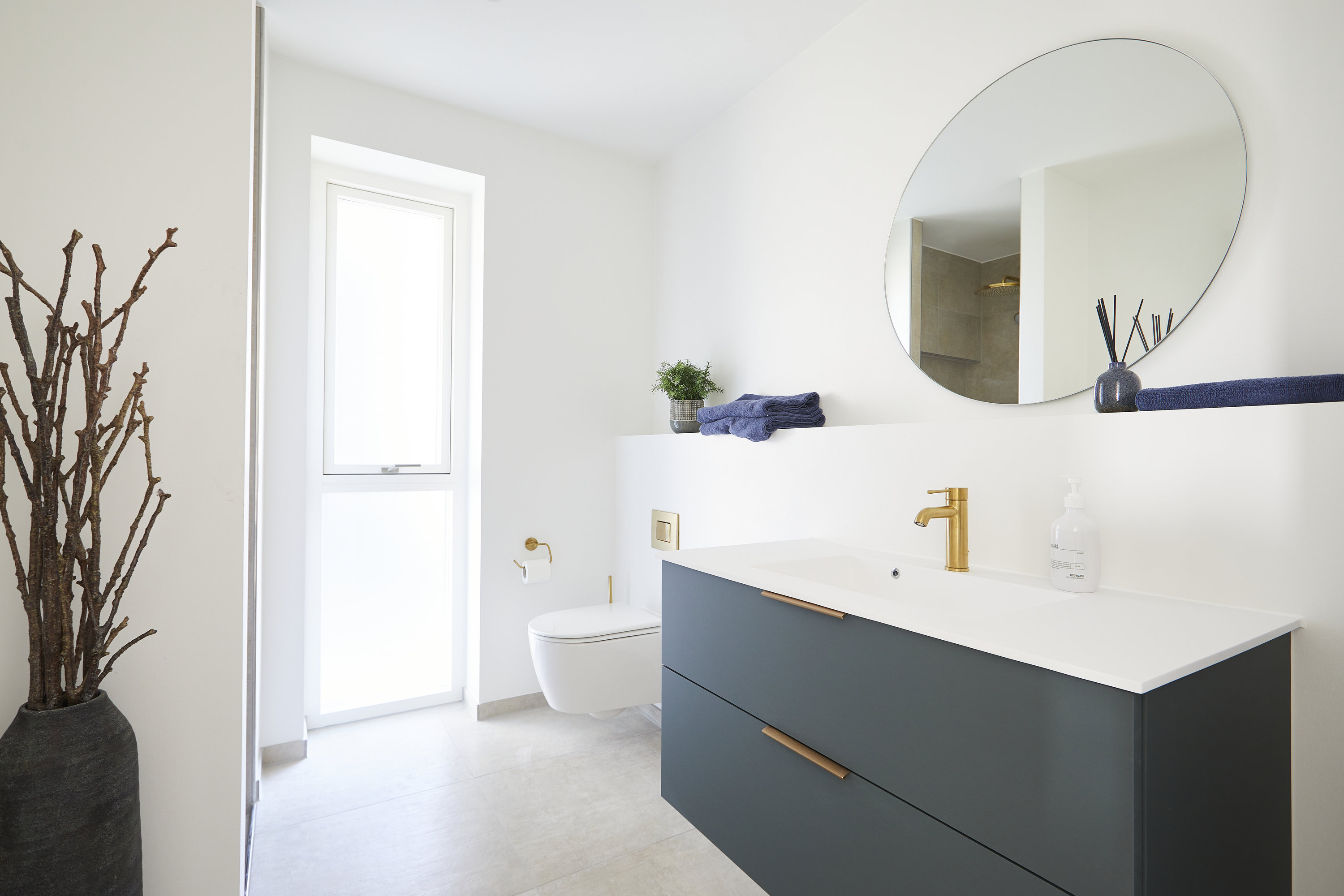 Fremhævet badeværelse billede i fuldskærmstilstand. Billede af Tulsagervej 3, 9240 Nibe